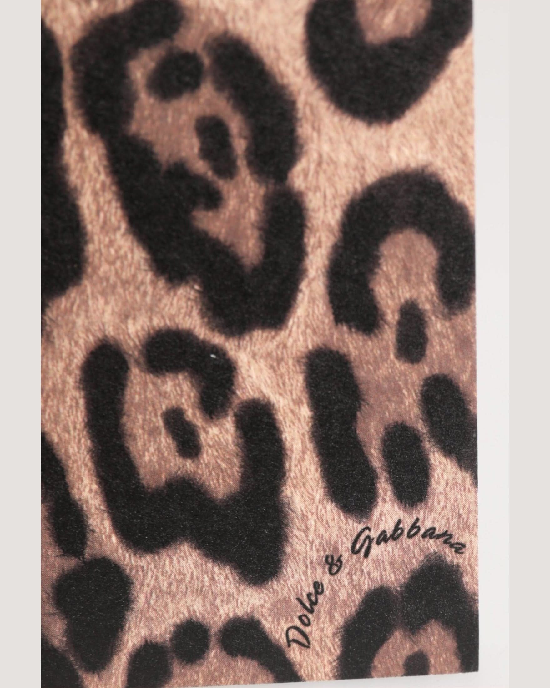 Dolce & Gabbana Multicolor Leopard Print Envelope Paper Post Card Holder Wallets & Money Clips