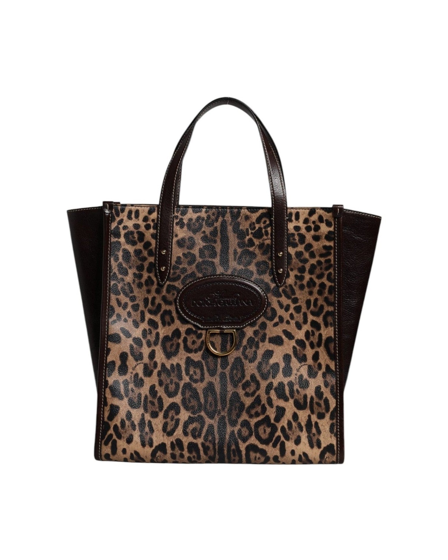 Dolce & Gabbana Multicolor Leopard Shopping Tote Shoulder Womenborse Bag Glam Steals