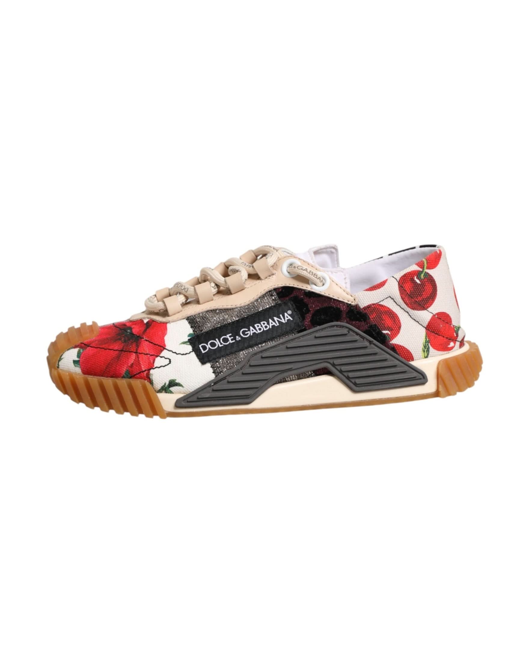 Dolce & Gabbana Multicolor Logo Low Top Ns1 Sneakers Shoes