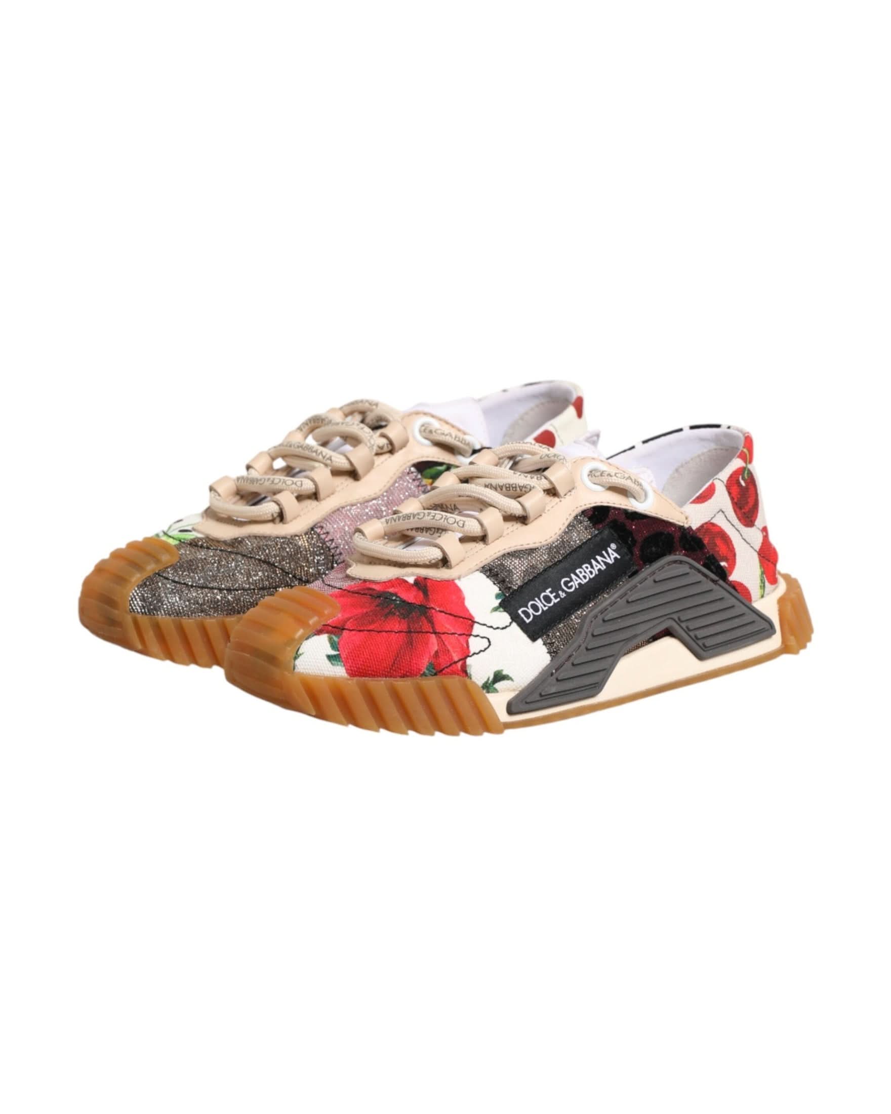 Dolce & Gabbana Multicolor Logo Low Top Ns1 Sneakers Shoes