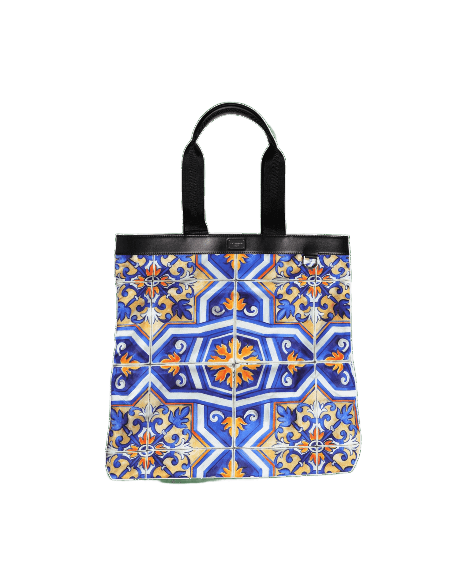 Dolce & Gabbana Multicolor Maiolica Print Tote Shoulder Strap Bag Glam Steals