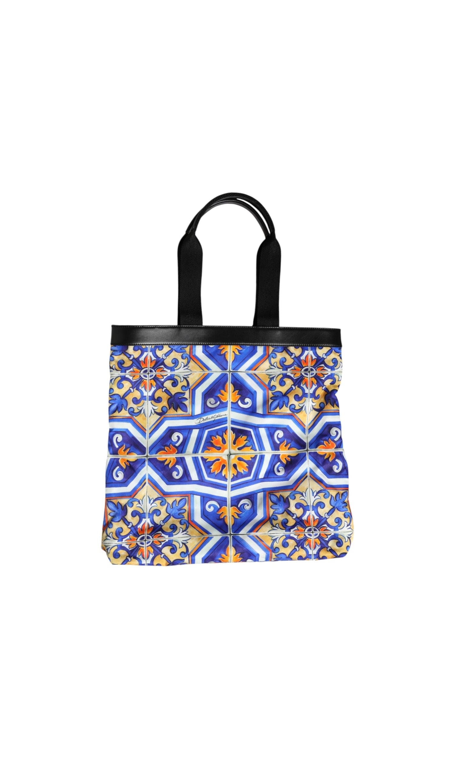 Dolce & Gabbana Multicolor Maiolica Print Tote Shoulder Strap Bag Glam Steals