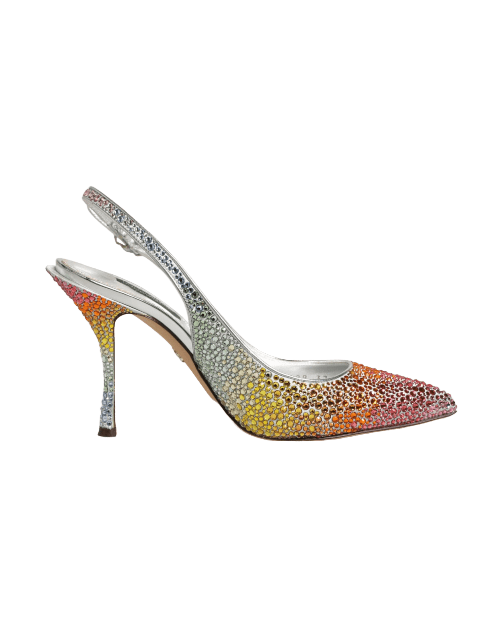 Dolce & Gabbana Multicolor Sequin Slingback Pumps Shoes Heels