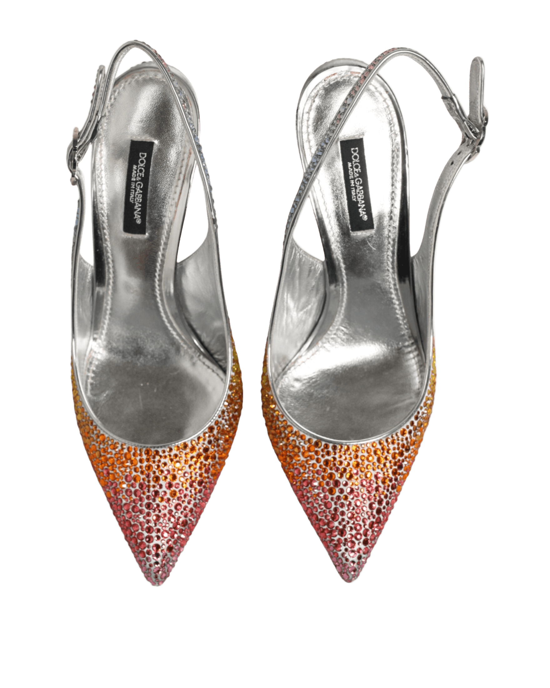 Dolce & Gabbana Multicolor Sequin Slingback Pumps Shoes Heels