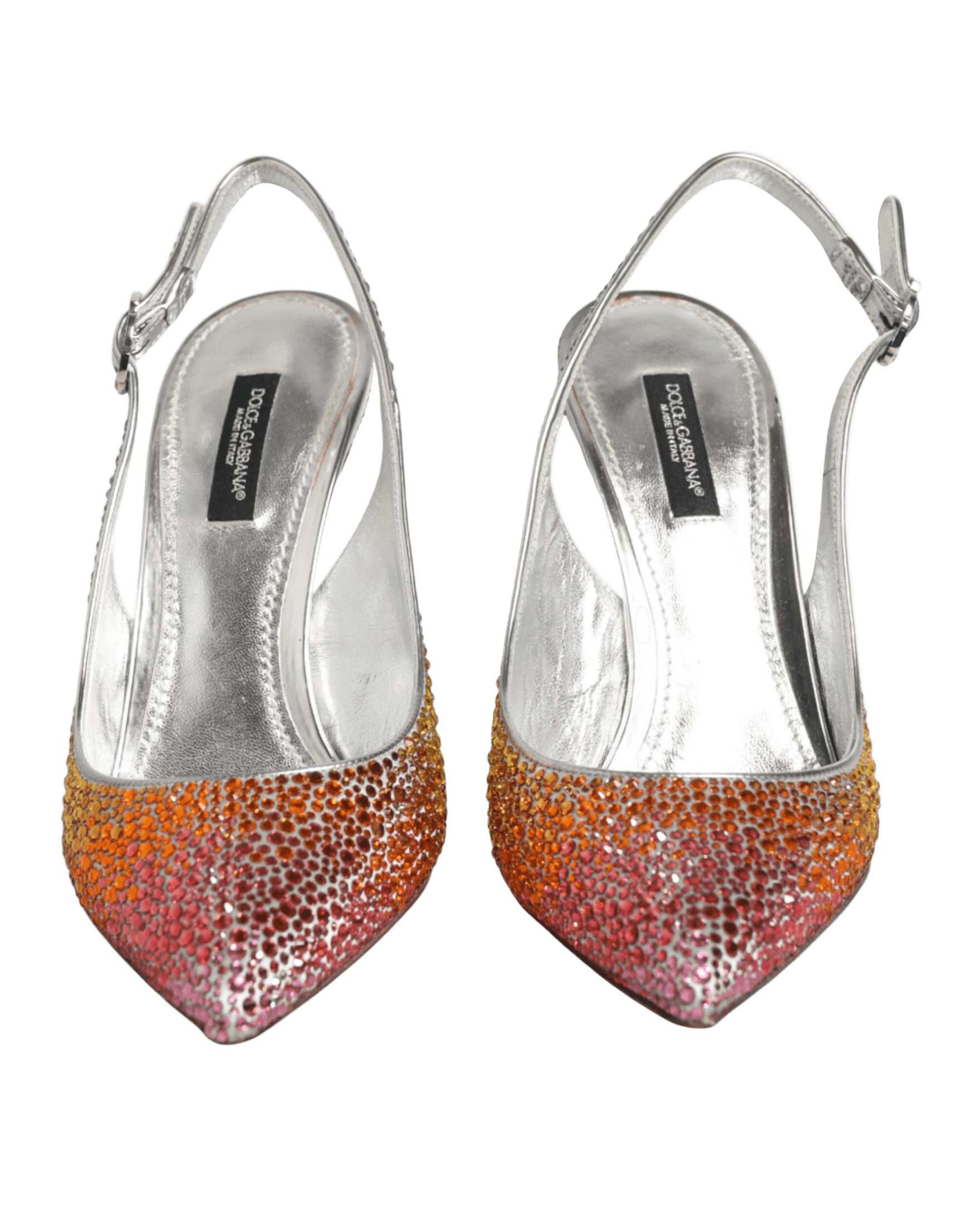 Dolce & Gabbana Multicolor Sequin Slingback Pumps Shoes Heels