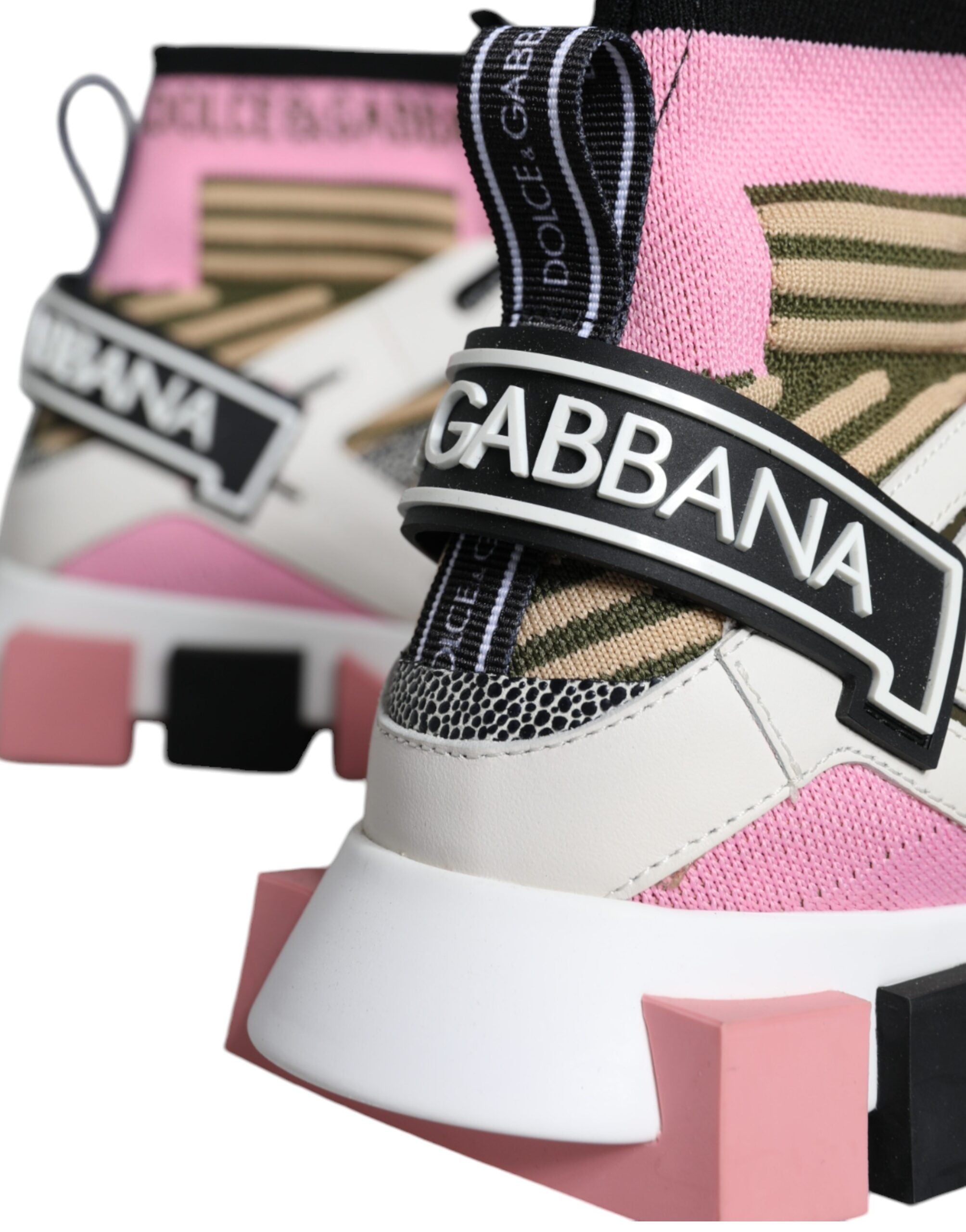 Dolce & Gabbana Multicolor Sorrento Socks Logo Sneakers Shoes Glam Steals