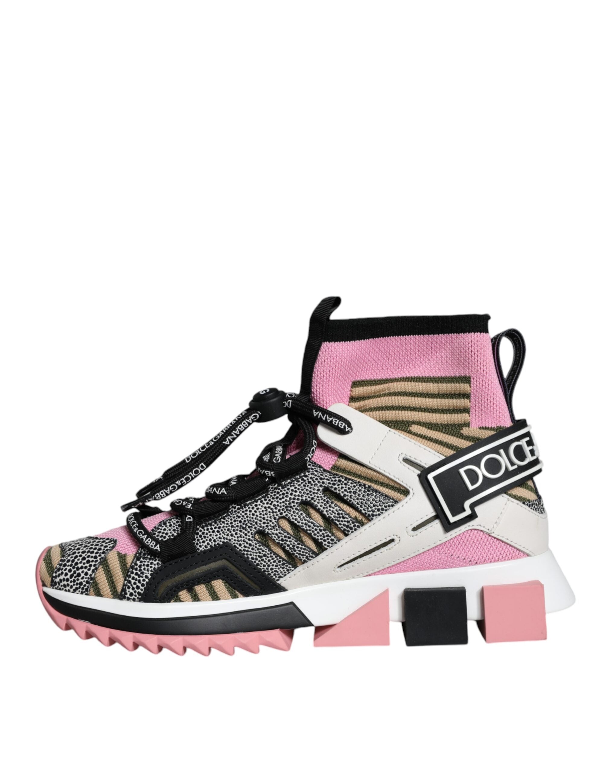 Dolce & Gabbana Multicolor Sorrento Socks Logo Sneakers Shoes Glam Steals
