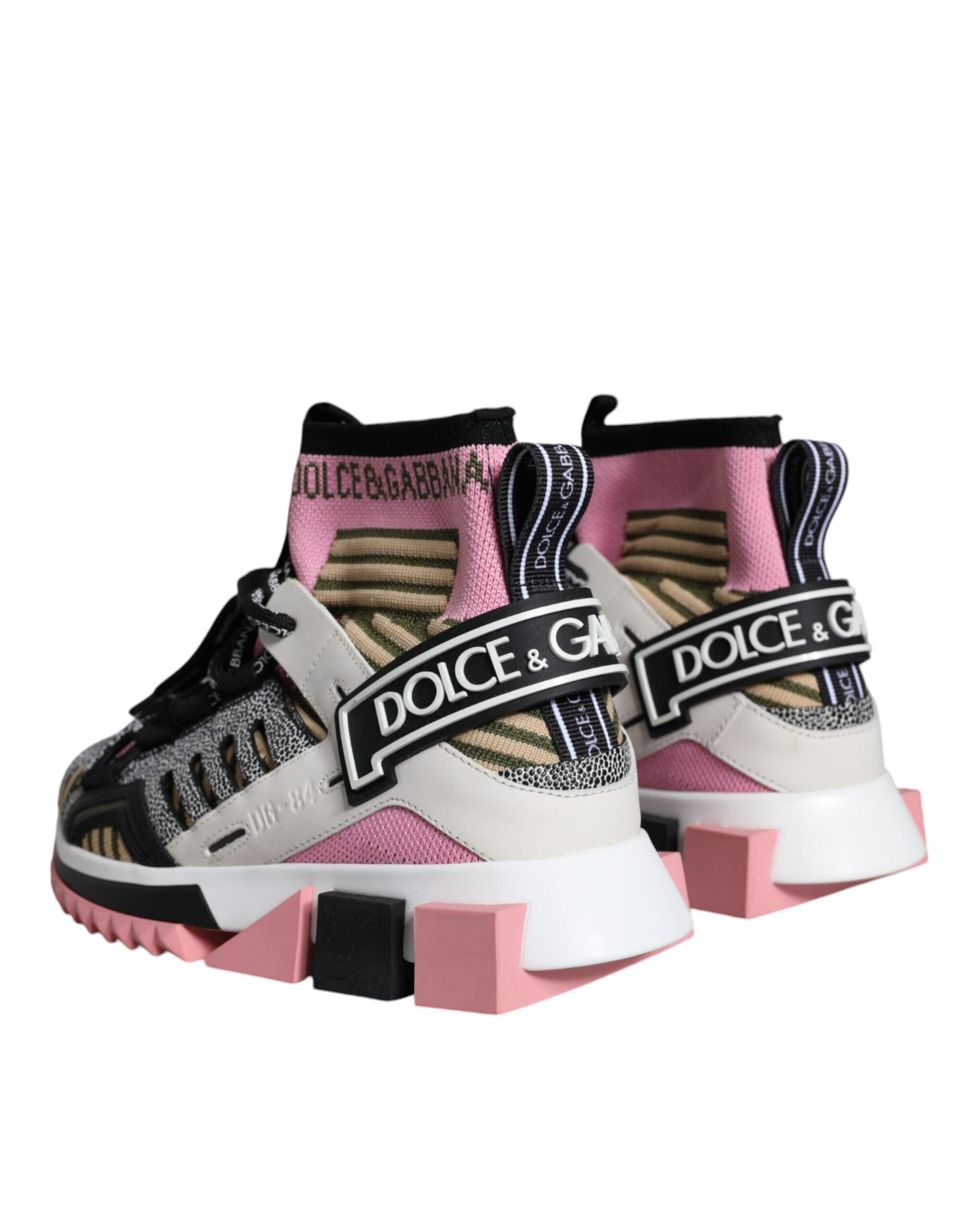 Dolce & Gabbana Multicolor Sorrento Socks Logo Sneakers Shoes Glam Steals