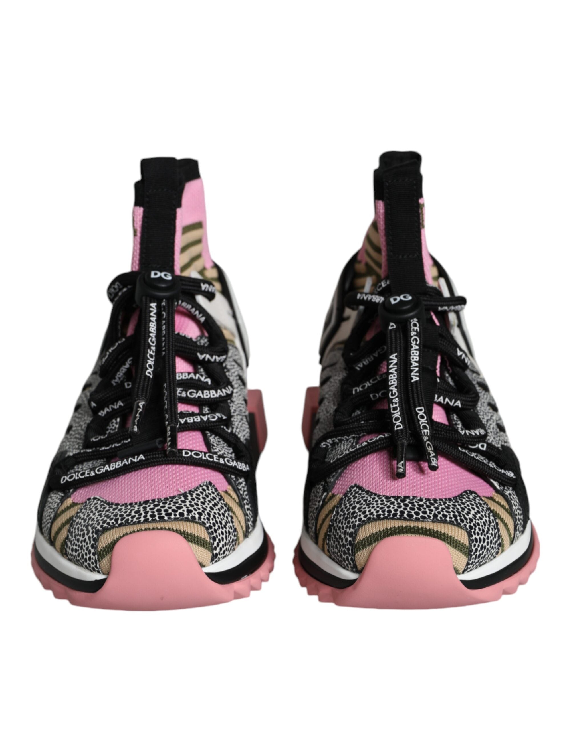 Dolce & Gabbana Multicolor Sorrento Socks Logo Sneakers Shoes Glam Steals