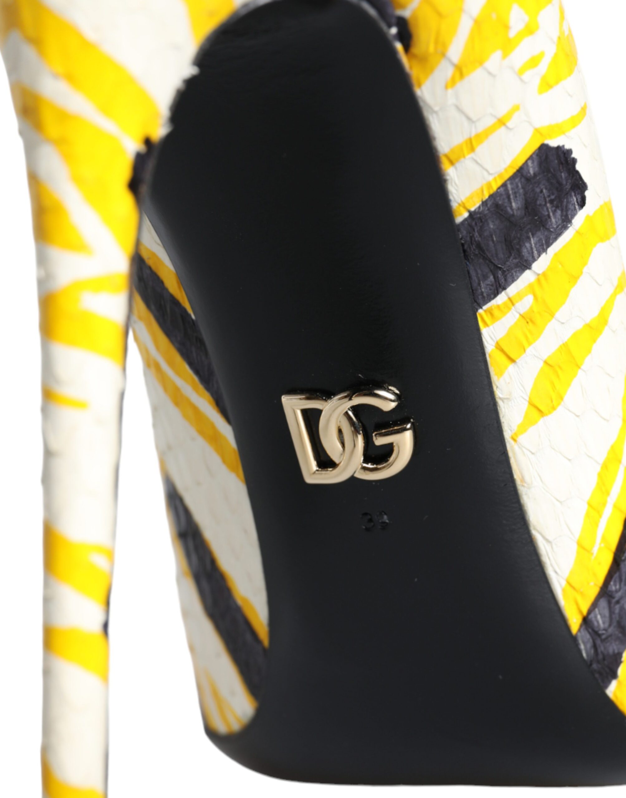 Dolce & Gabbana Multicolor Stripes Leather High Heels Pumps Shoes Glam Steals