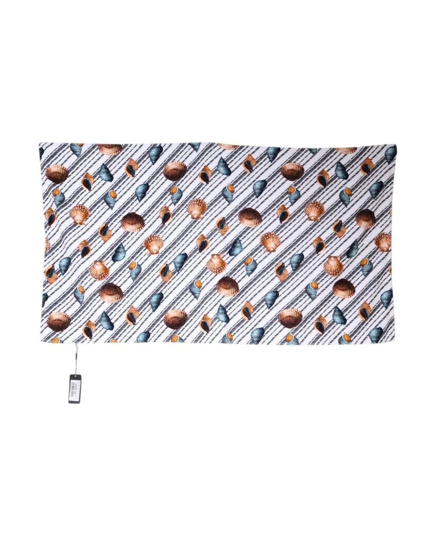 Dolce & Gabbana Multicolor Stripes Seashells Beach Towel Beach Towels