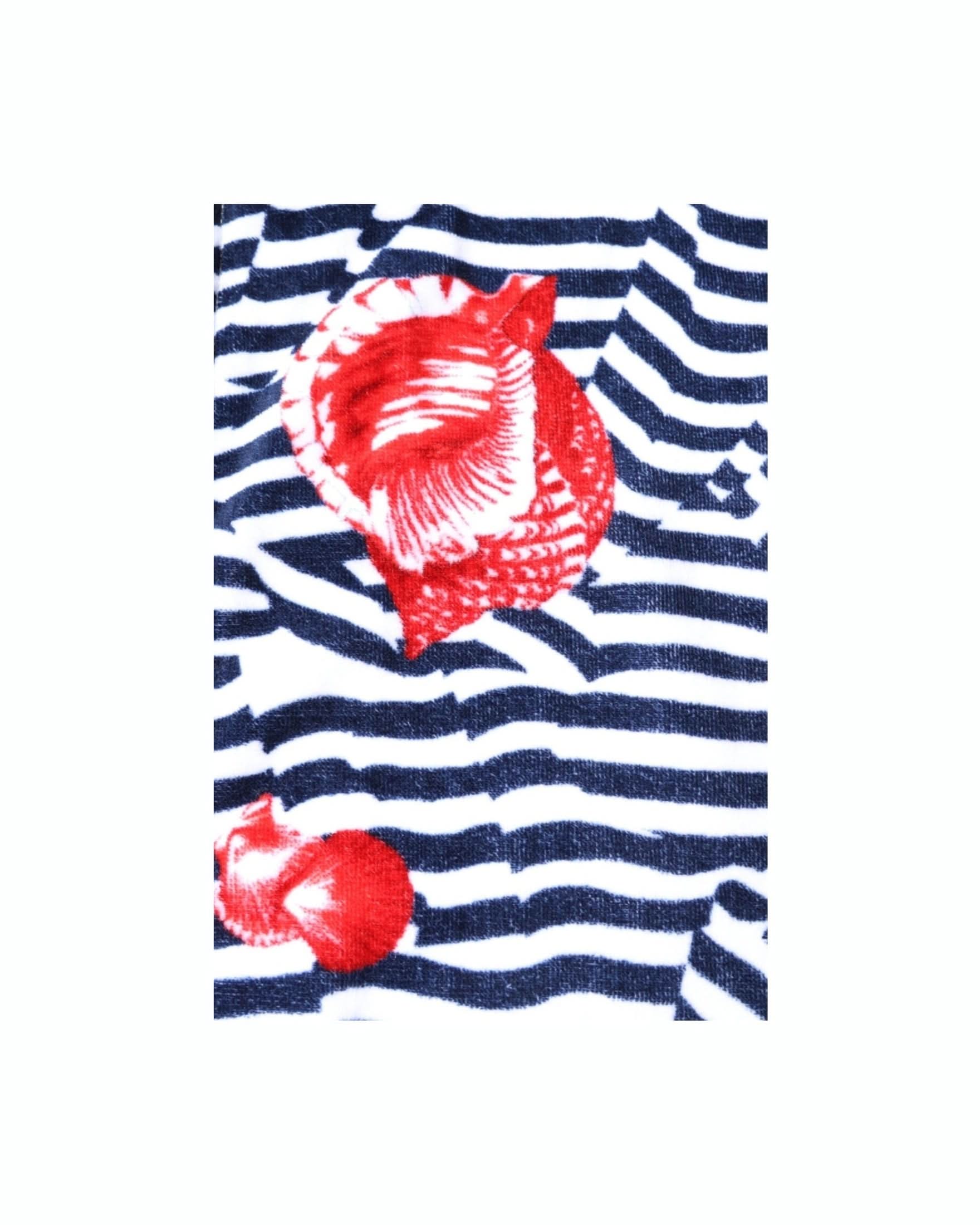 Dolce & Gabbana Multicolor Stripes Seashells Beach Towel Beach Towels