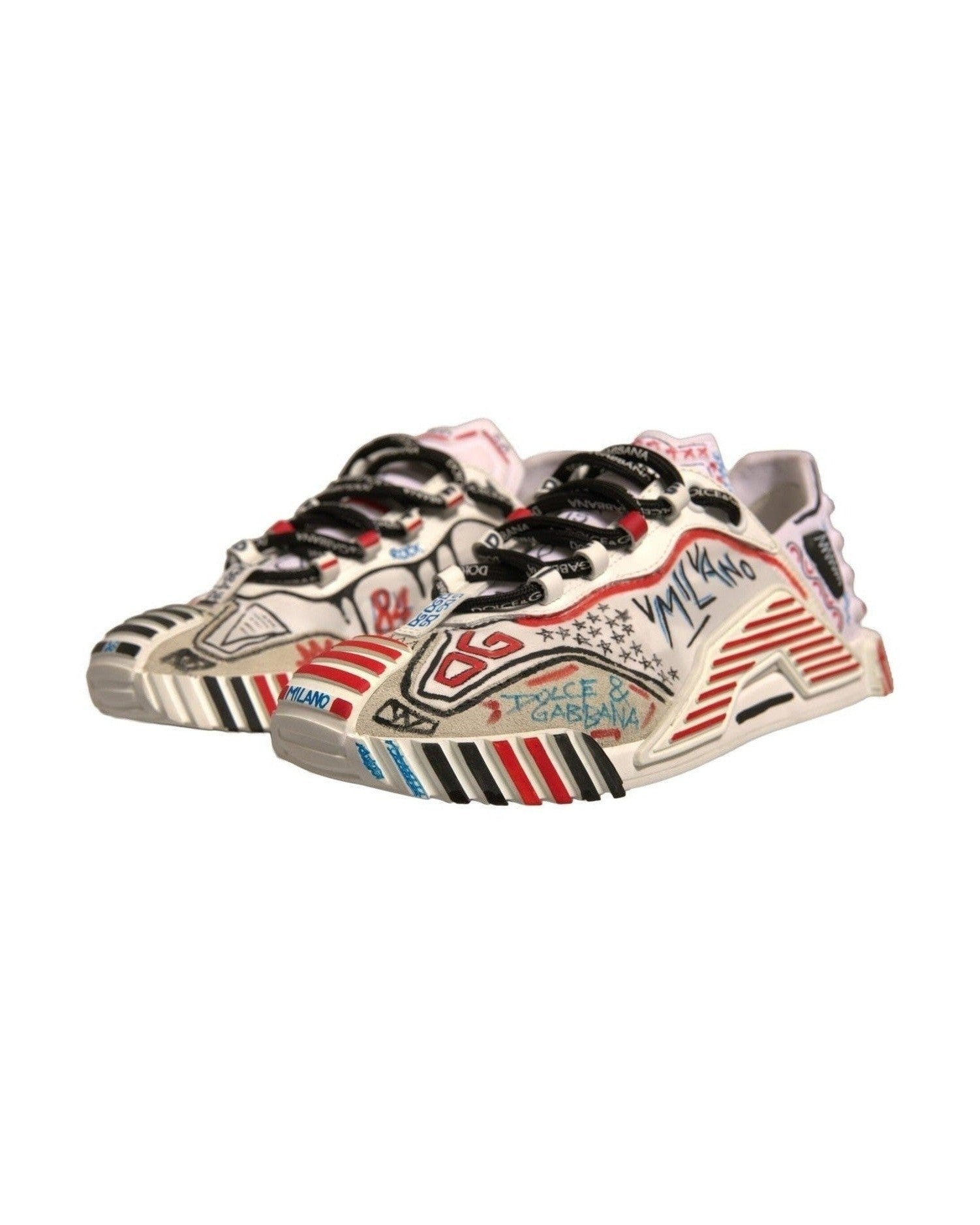 Dolce & Gabbana Multicolor Suede Fabric Ns1 Sneakers Shoes Glam Steals