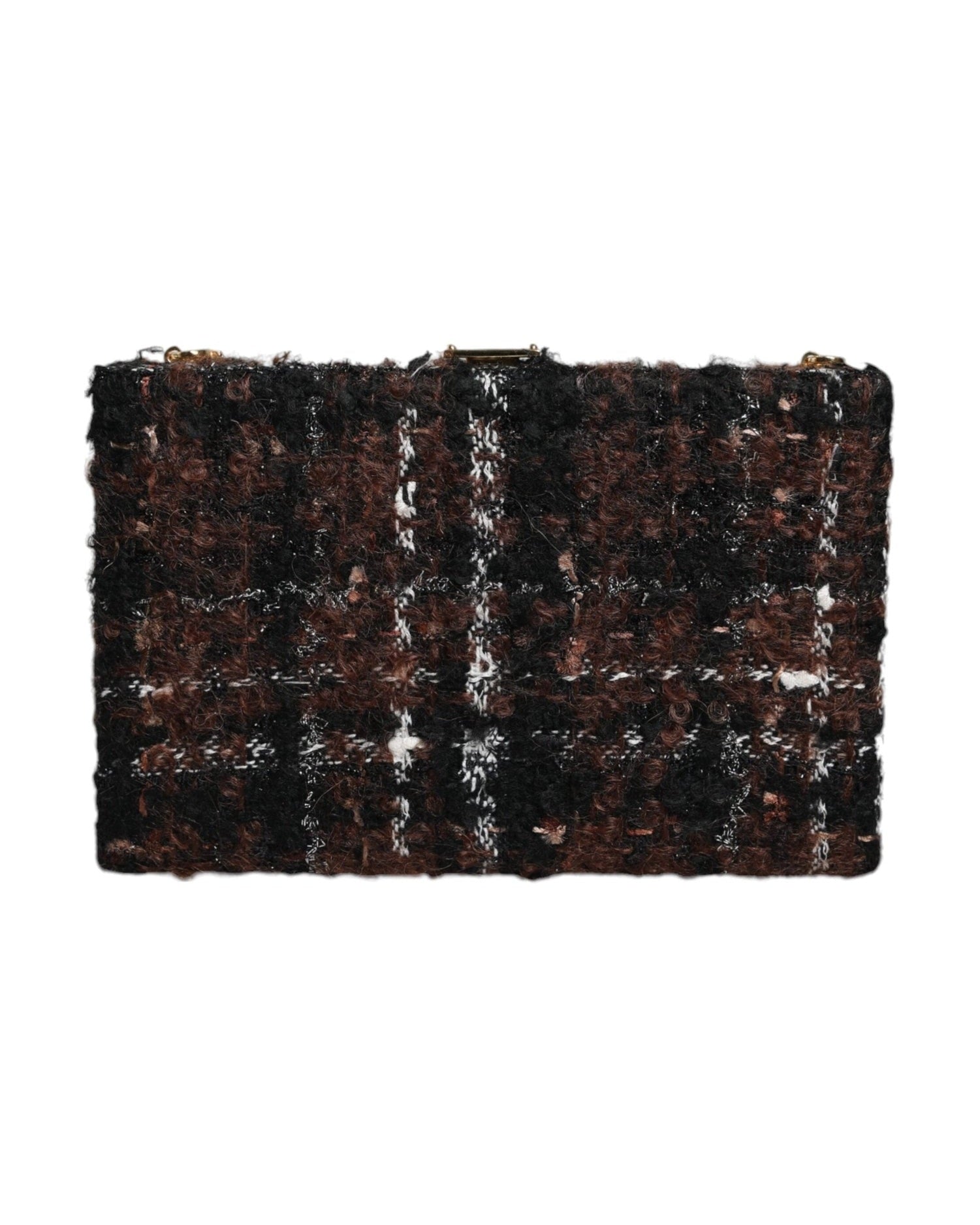 Dolce & Gabbana Tweed Floral Clutch Evening Party Purse Crossbody Multicolor Bag Glam Steals