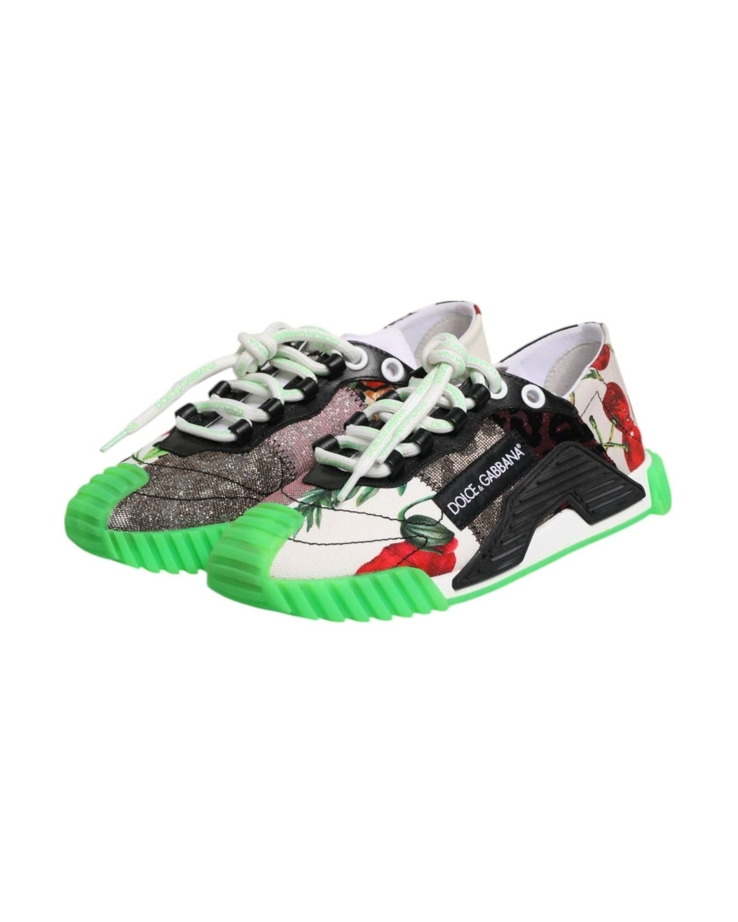 Dolce & Gabbana Multicor Dg Logo Leopard Cherry Sneaker Shoes Sneakers
