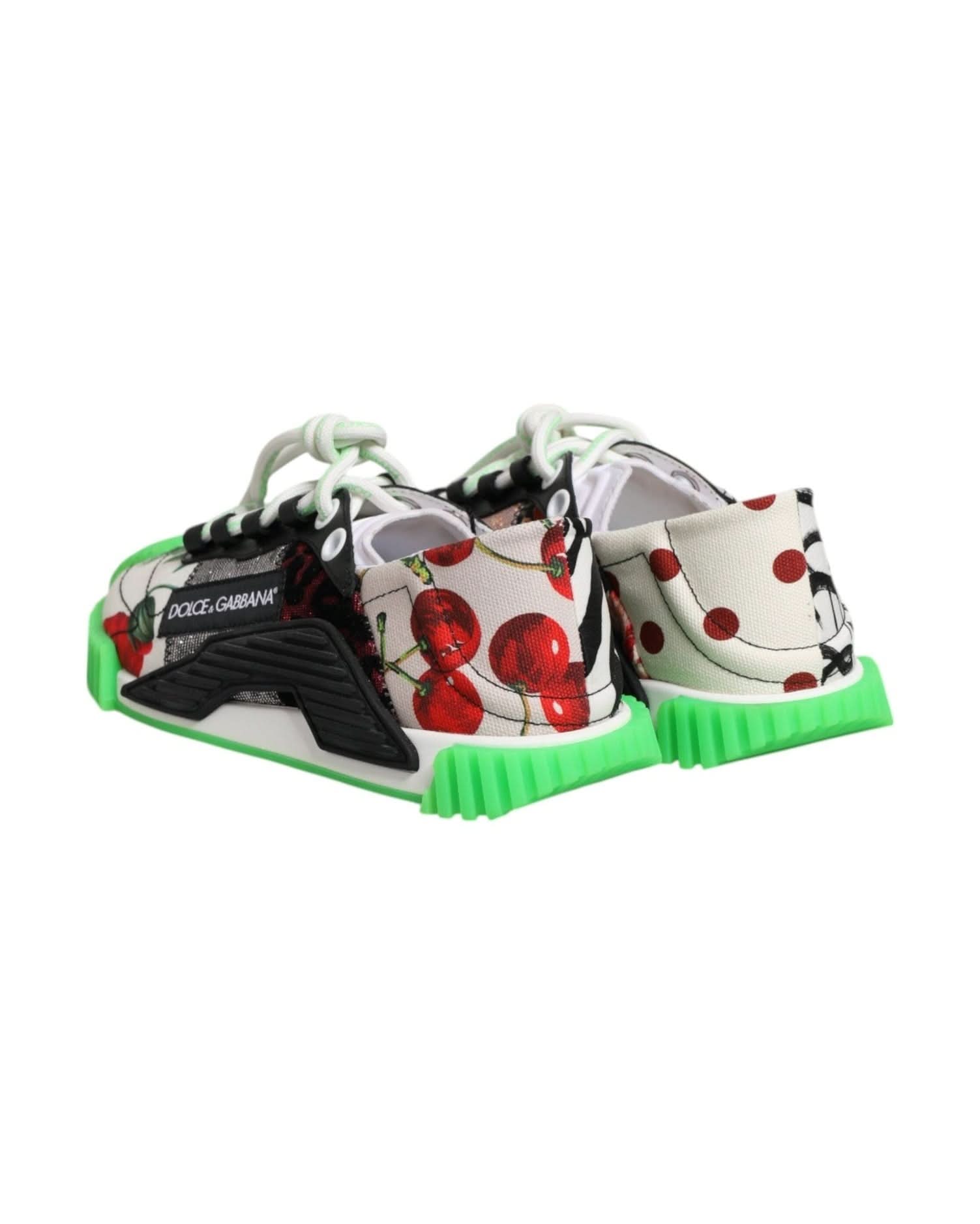 Dolce & Gabbana Multicor Dg Logo Leopard Cherry Sneaker Shoes Sneakers