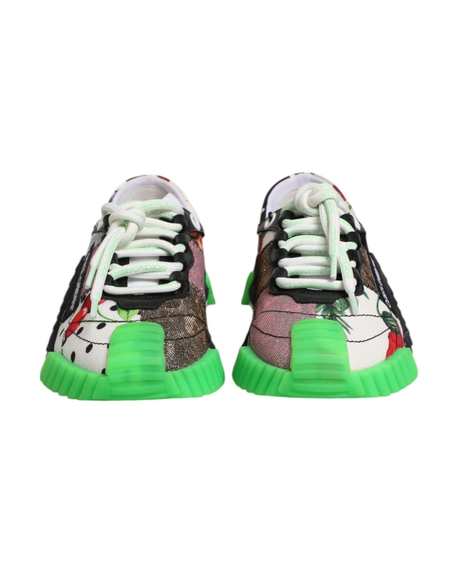 Dolce & Gabbana Multicor Dg Logo Leopard Cherry Sneaker Shoes Sneakers