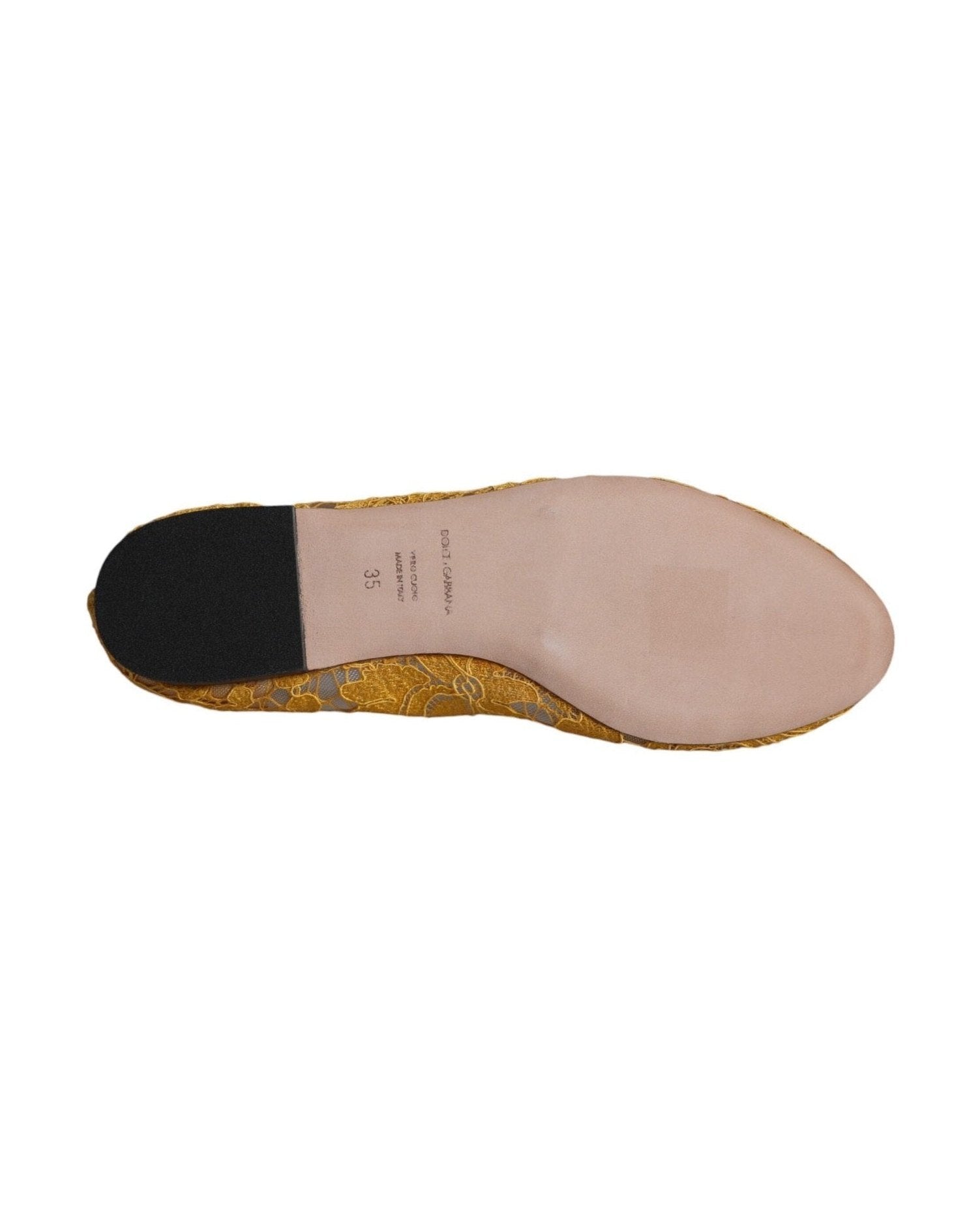 Dolce & Gabbana Mustard Lace Crystal Ballet Flats Loafer Shoes Glam Steals