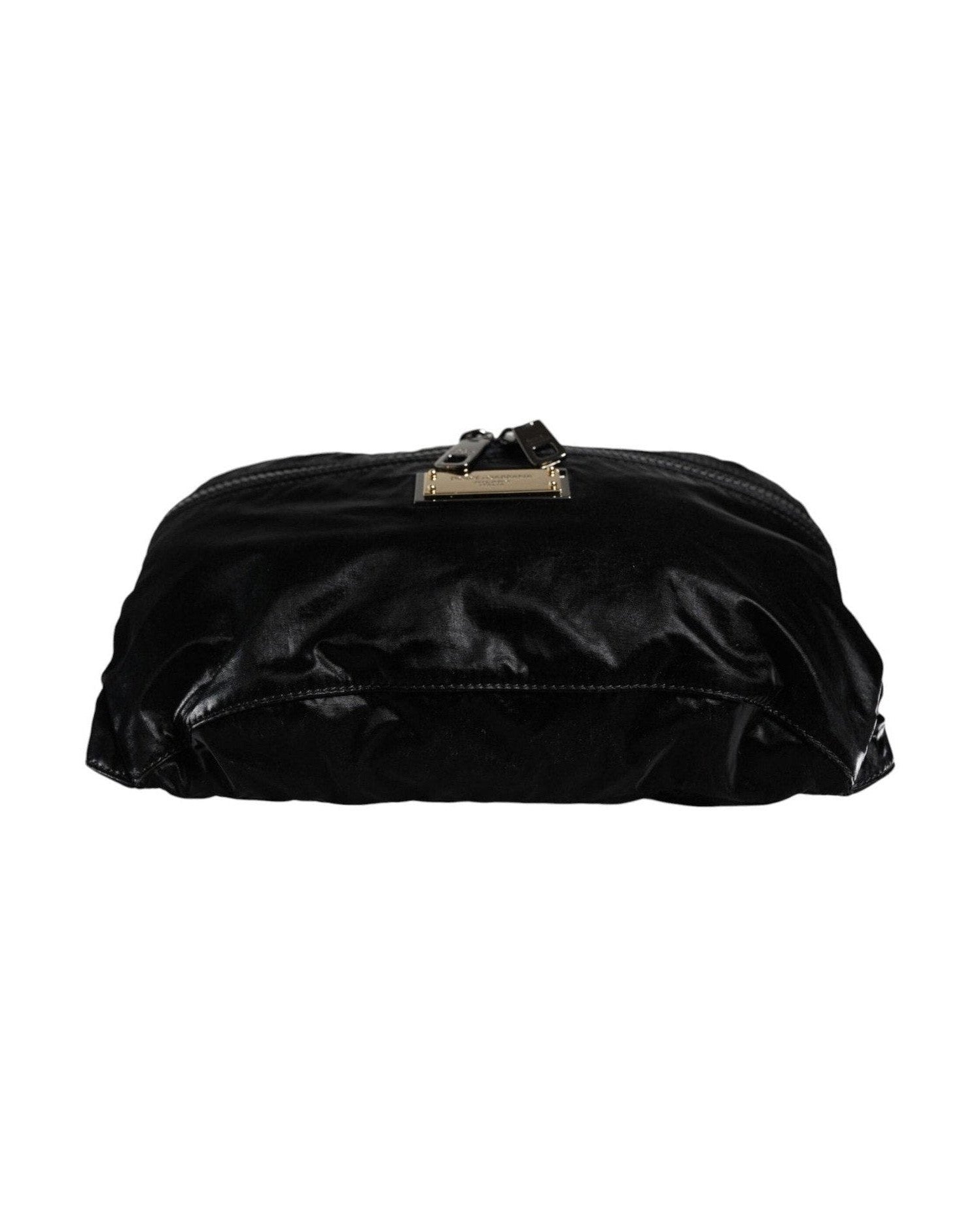 Dolce & Gabbana Nylon Fabric Belt Waist Fanny Pack Black Bag Glam Steals