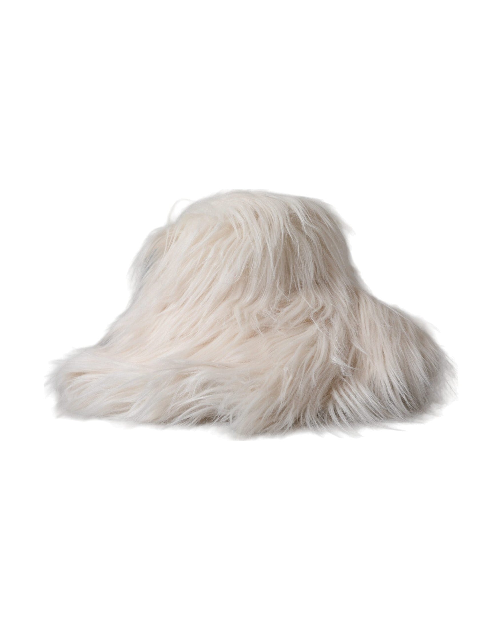 Dolce & Gabbana Off Acrylic Fur Womens Bucket White Hat Glam Steals
