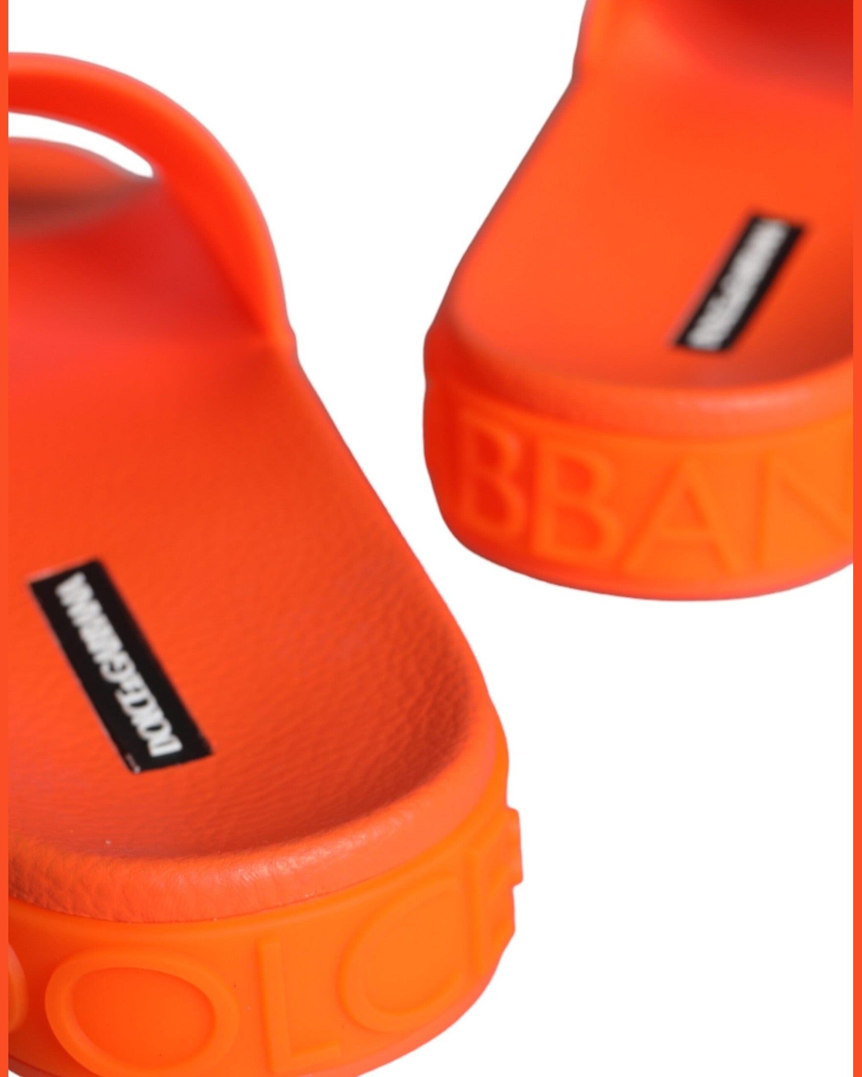 Dolce & Gabbana Orange Rubber Slides Sandals Beachwear Shoes Glam Steals