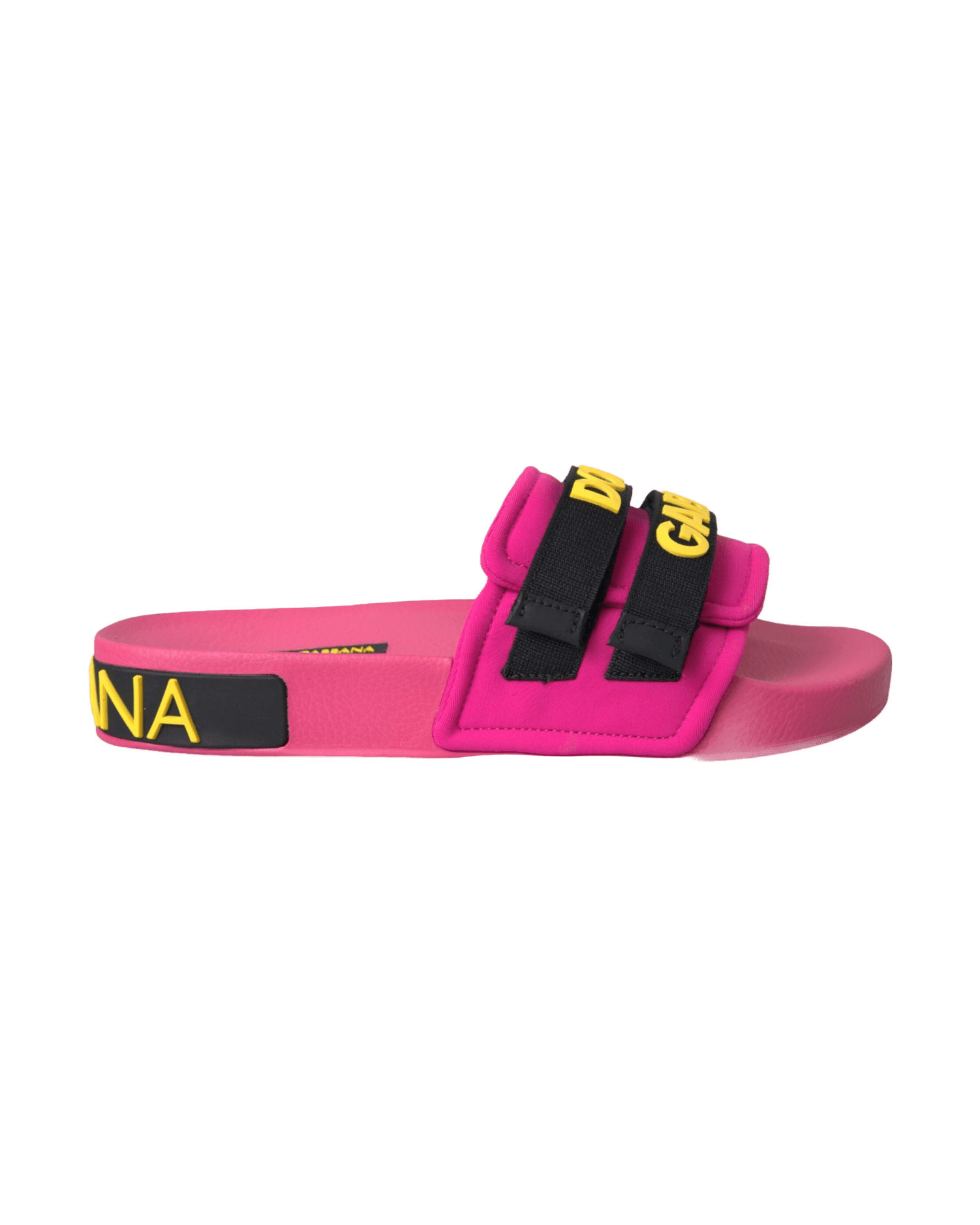 Dolce & Gabbana Pink Logo Beachwear Flats Sandals Shoes Flats