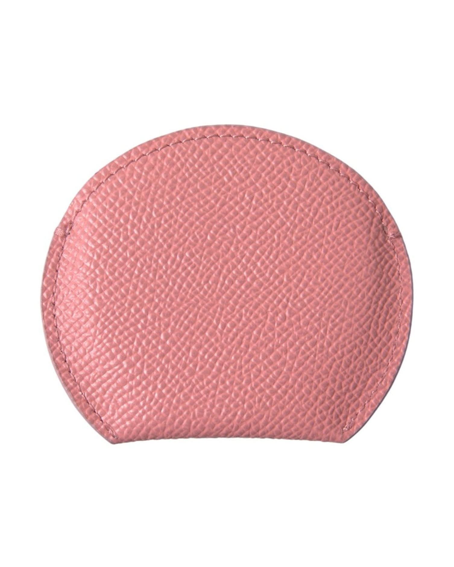 Dolce & Gabbana Pink Chic Leather Hand Mirror Holder Face Mirrors