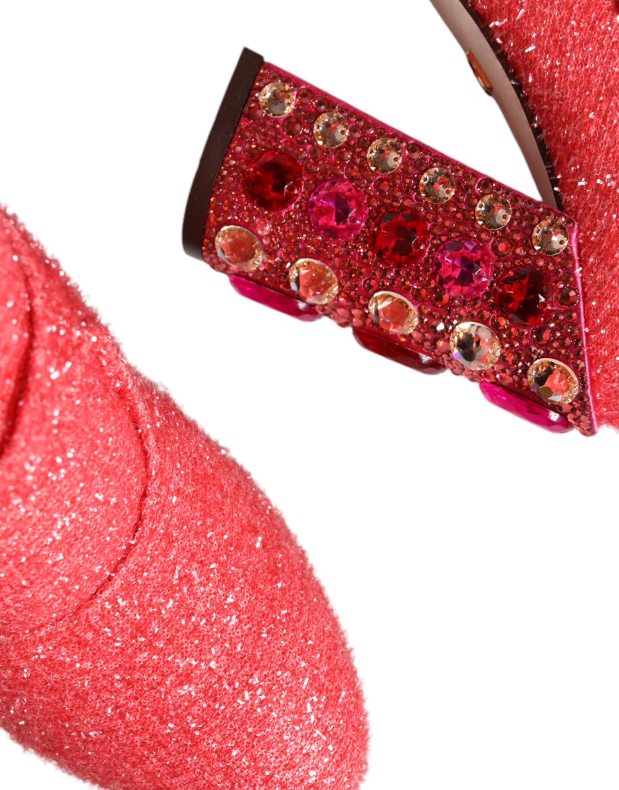 Dolce & Gabbana Pink Crystal Lurex Fantasy High Boots Shoes Glam Steals