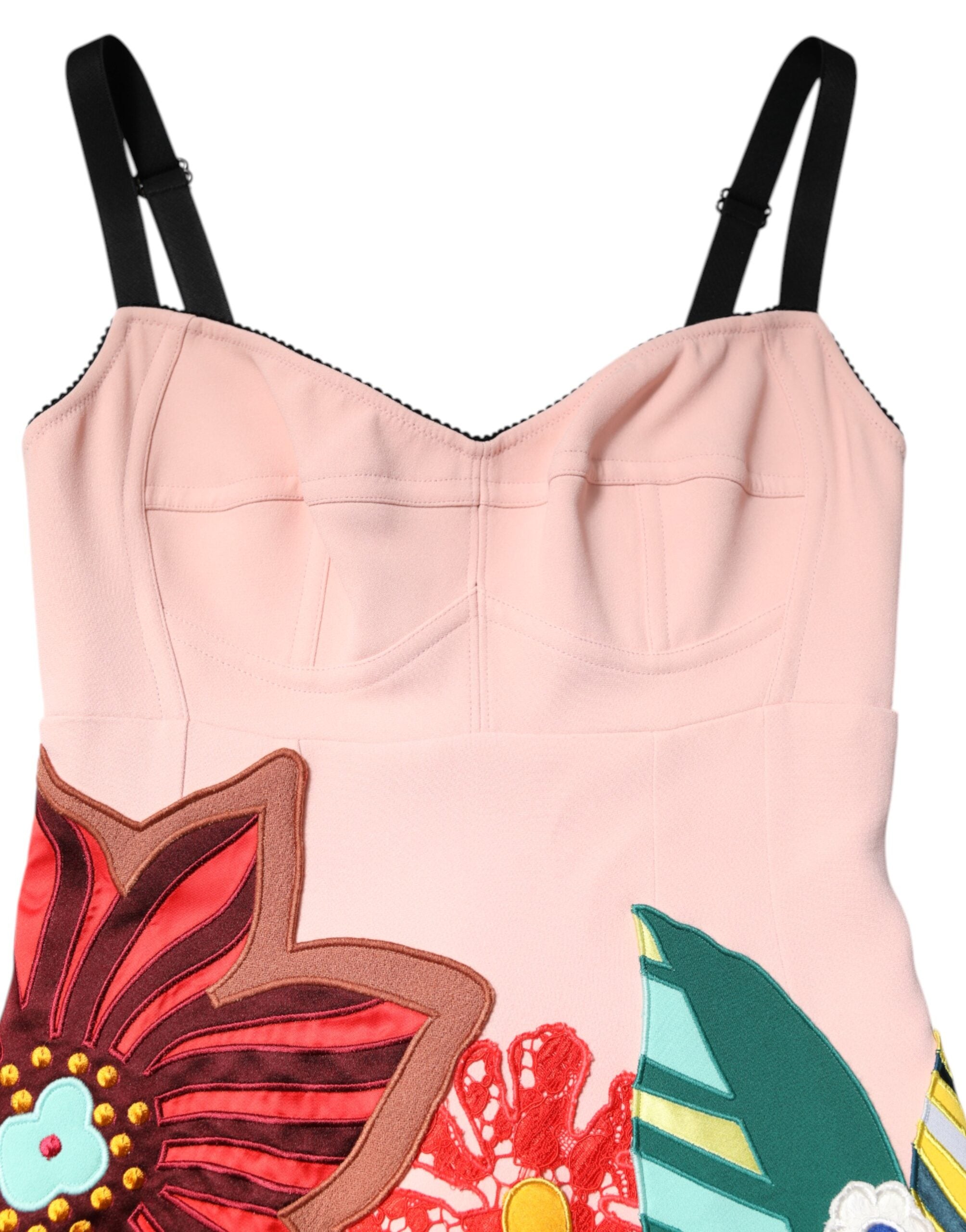 Dolce & Gabbana Pink Floral Print Spaghetti Strap Mini Dress Glam Steals
