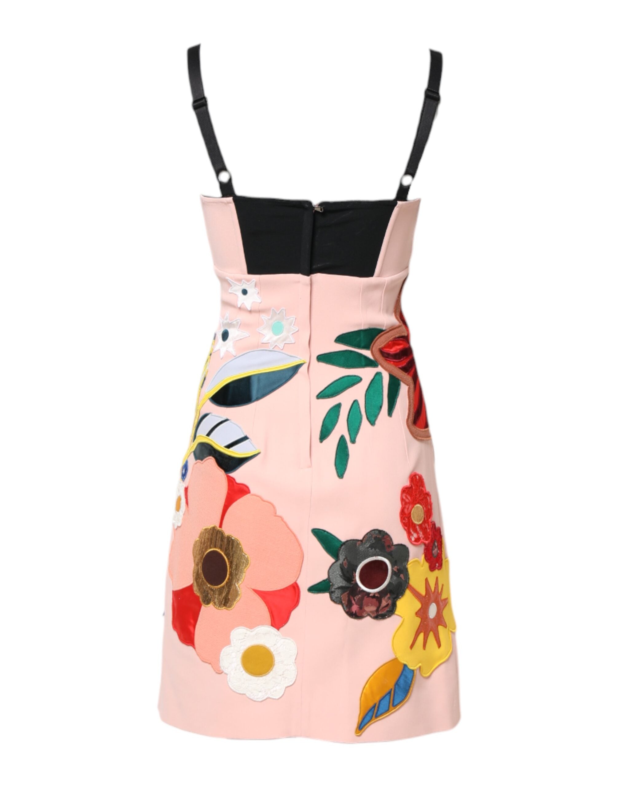 Dolce & Gabbana Pink Floral Print Spaghetti Strap Mini Dress Glam Steals