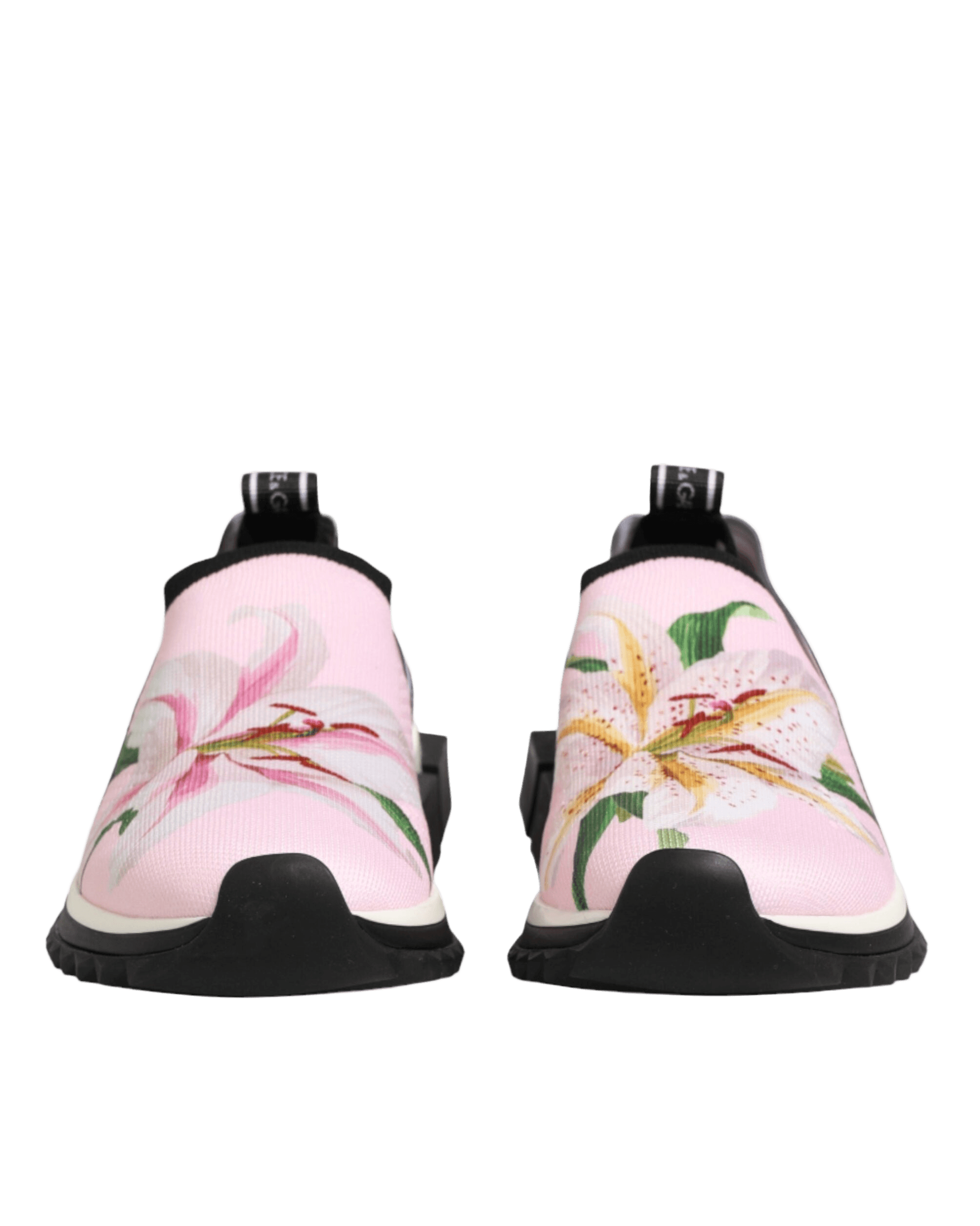 Dolce & Gabbana Pink Floral Sorrento Low Top Sneakers Shoes Glam Steals