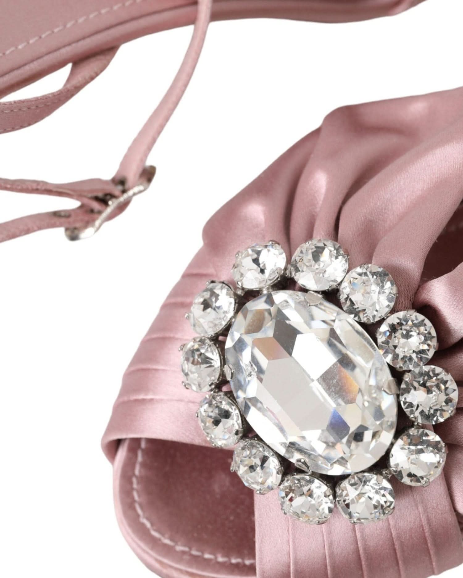 Dolce & Gabbana Pink Keira Crystal Heels Sandals Shoes Heels
