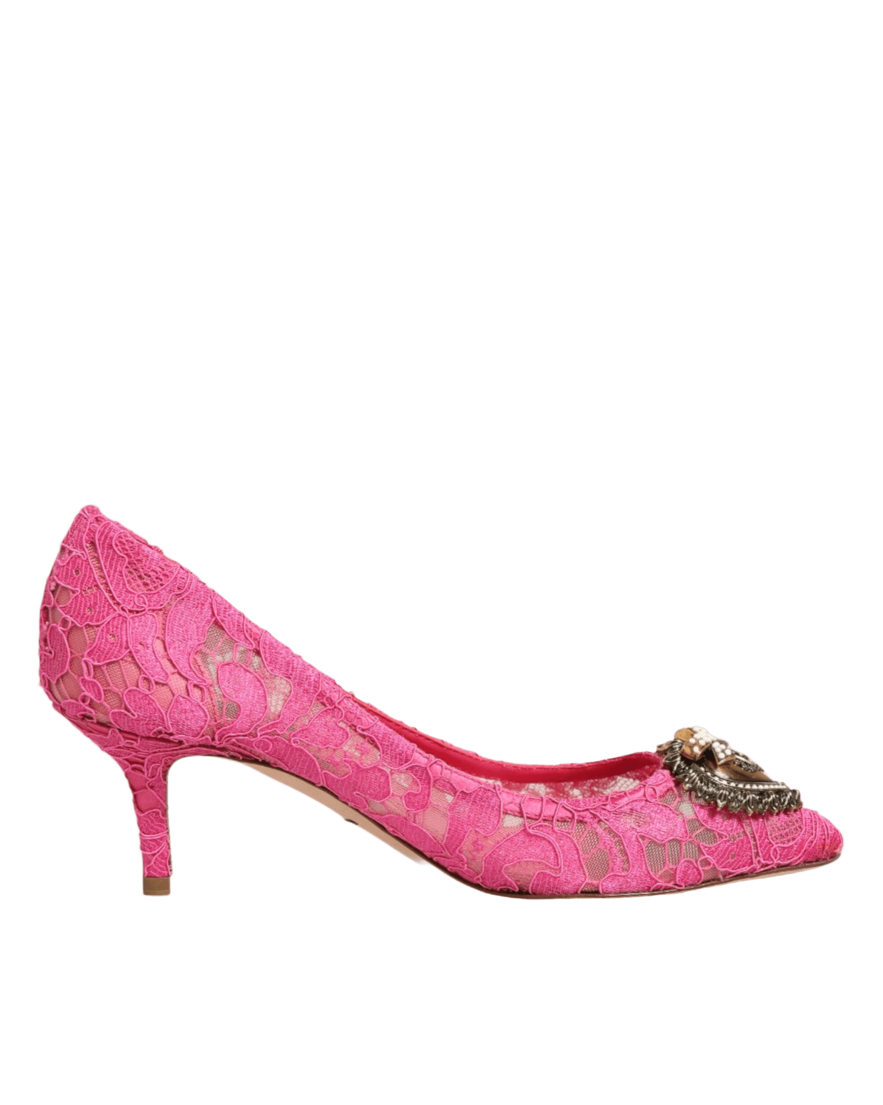 Dolce & Gabbana Pink Lace Taormina Devotion Pumps Shoes Glam Steals