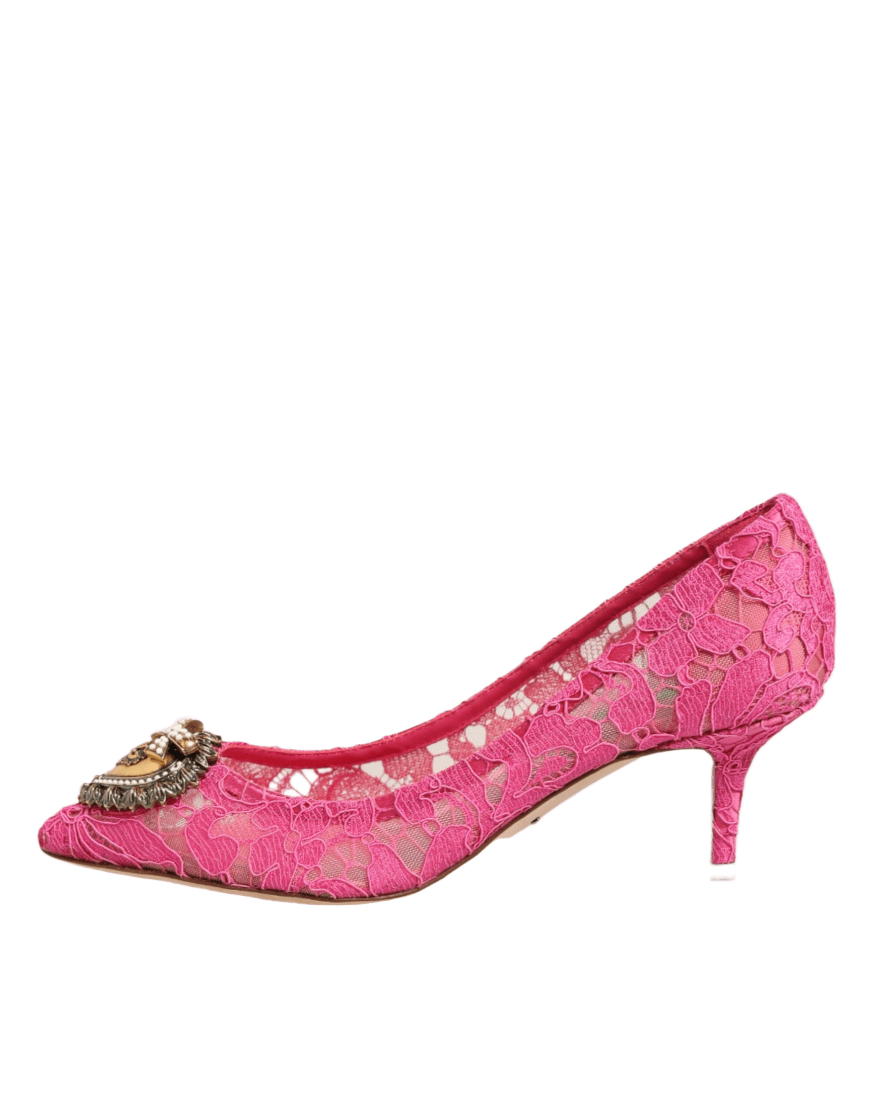 Dolce & Gabbana Pink Lace Taormina Devotion Pumps Shoes Glam Steals
