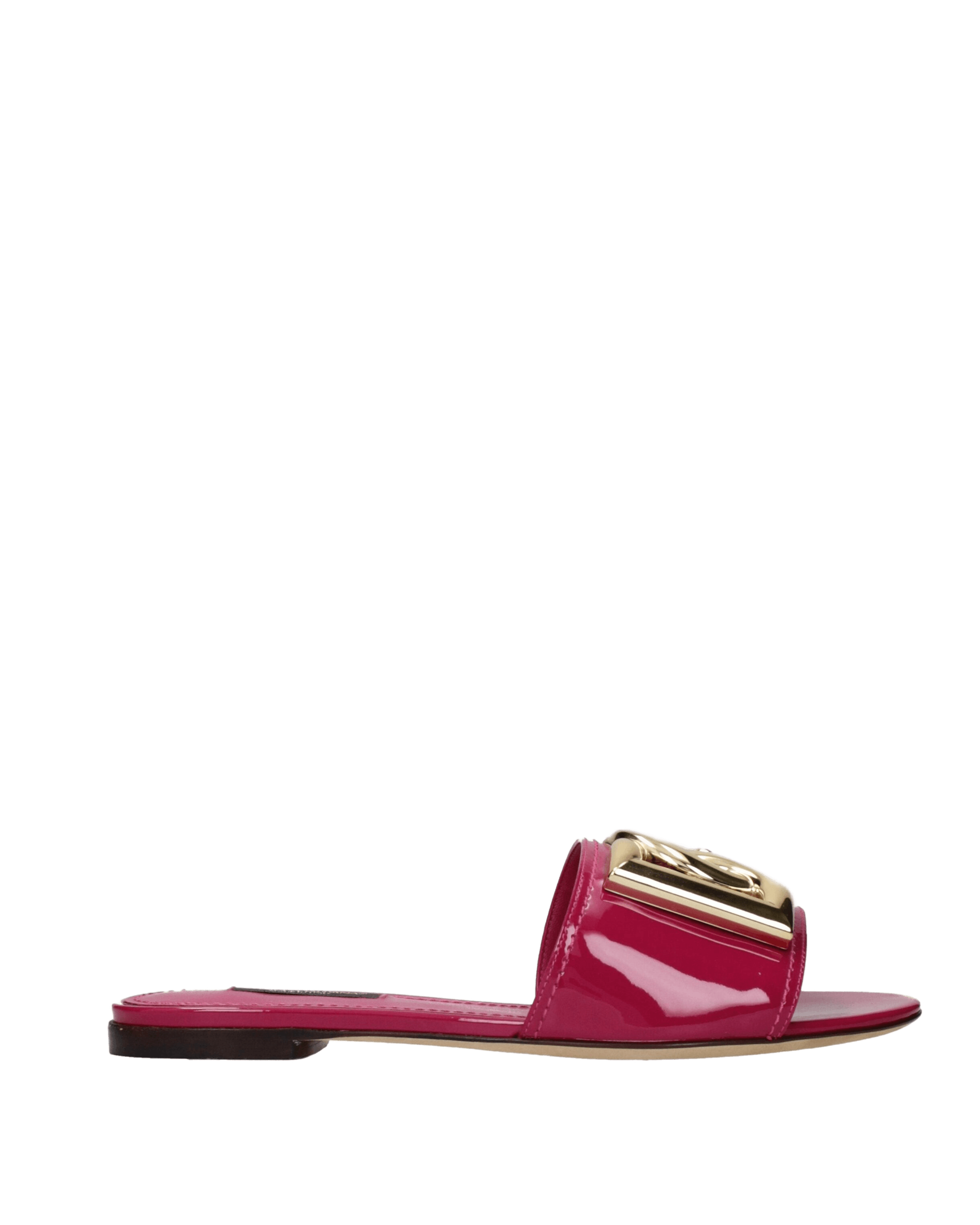 Dolce & Gabbana Pink Leather Slippers Glam Steals