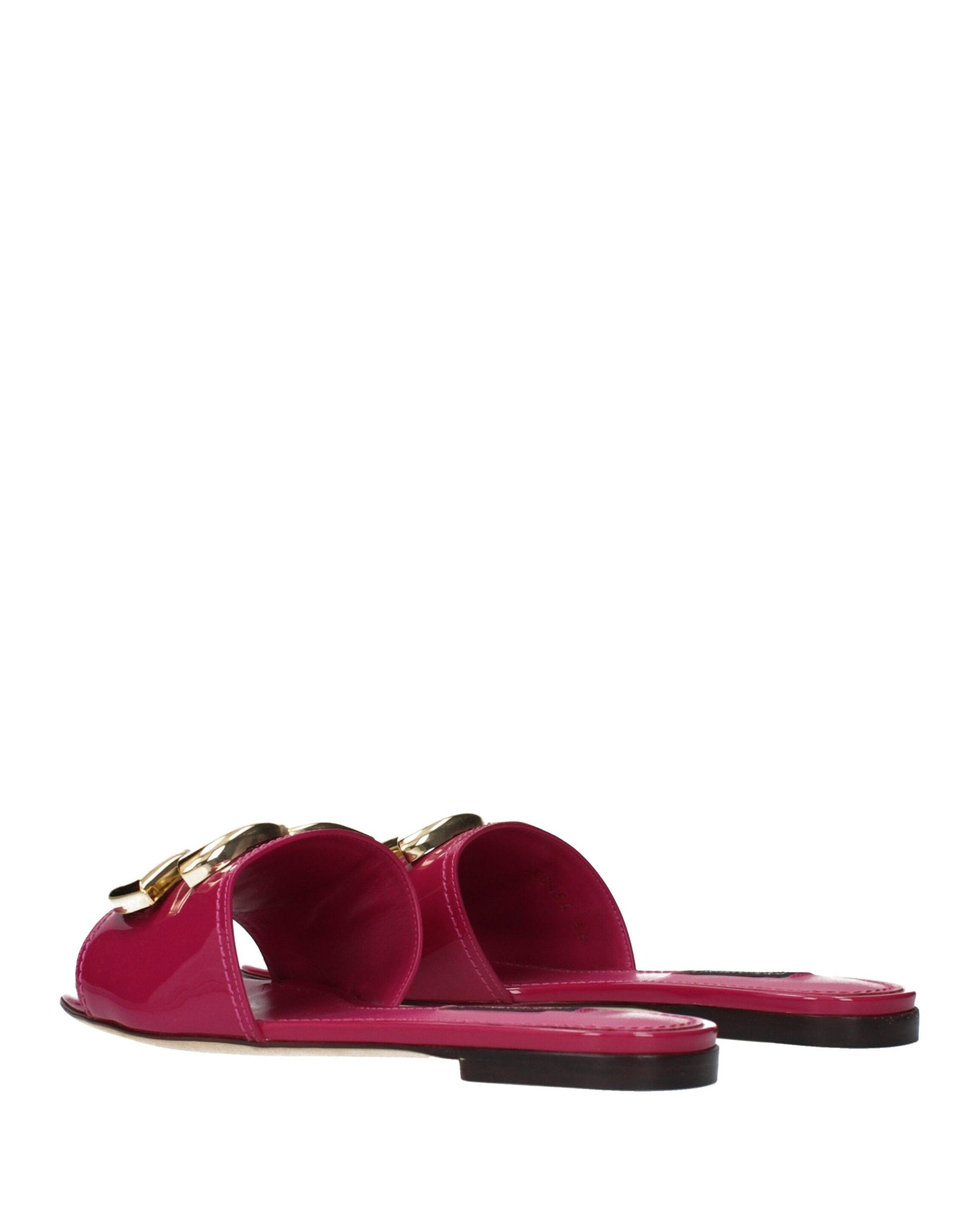 Dolce & Gabbana Pink Leather Slippers Glam Steals