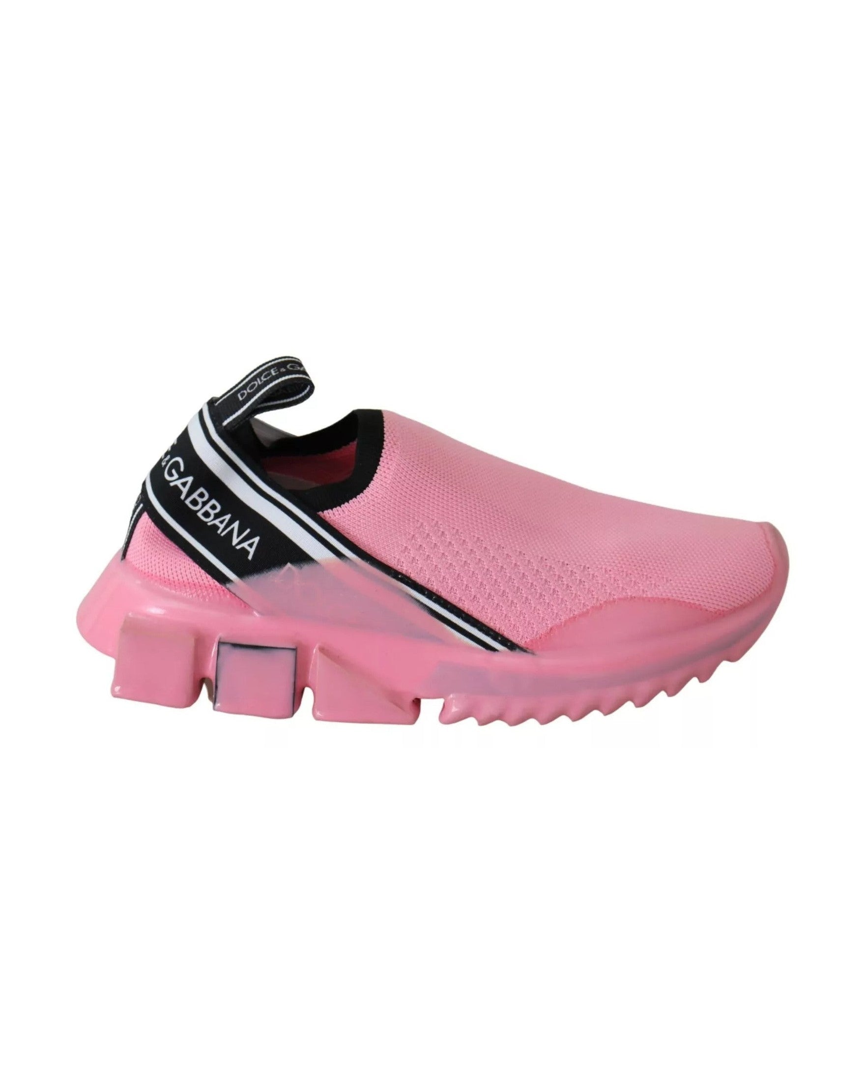 Dolce & Gabbana Pink Low Top Sorrento Sneakers Slip On Casual Shoes Glam Steals