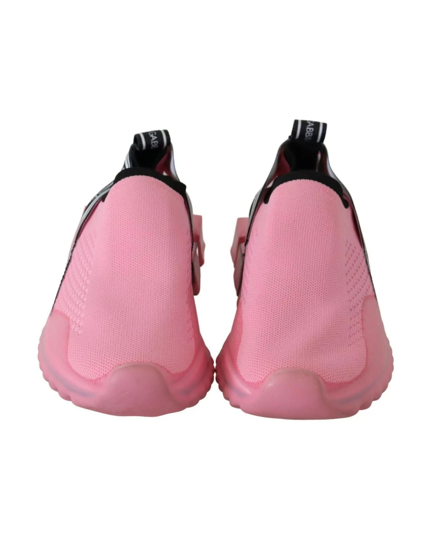 Dolce & Gabbana Pink Low Top Sorrento Sneakers Slip On Casual Shoes Sneakers