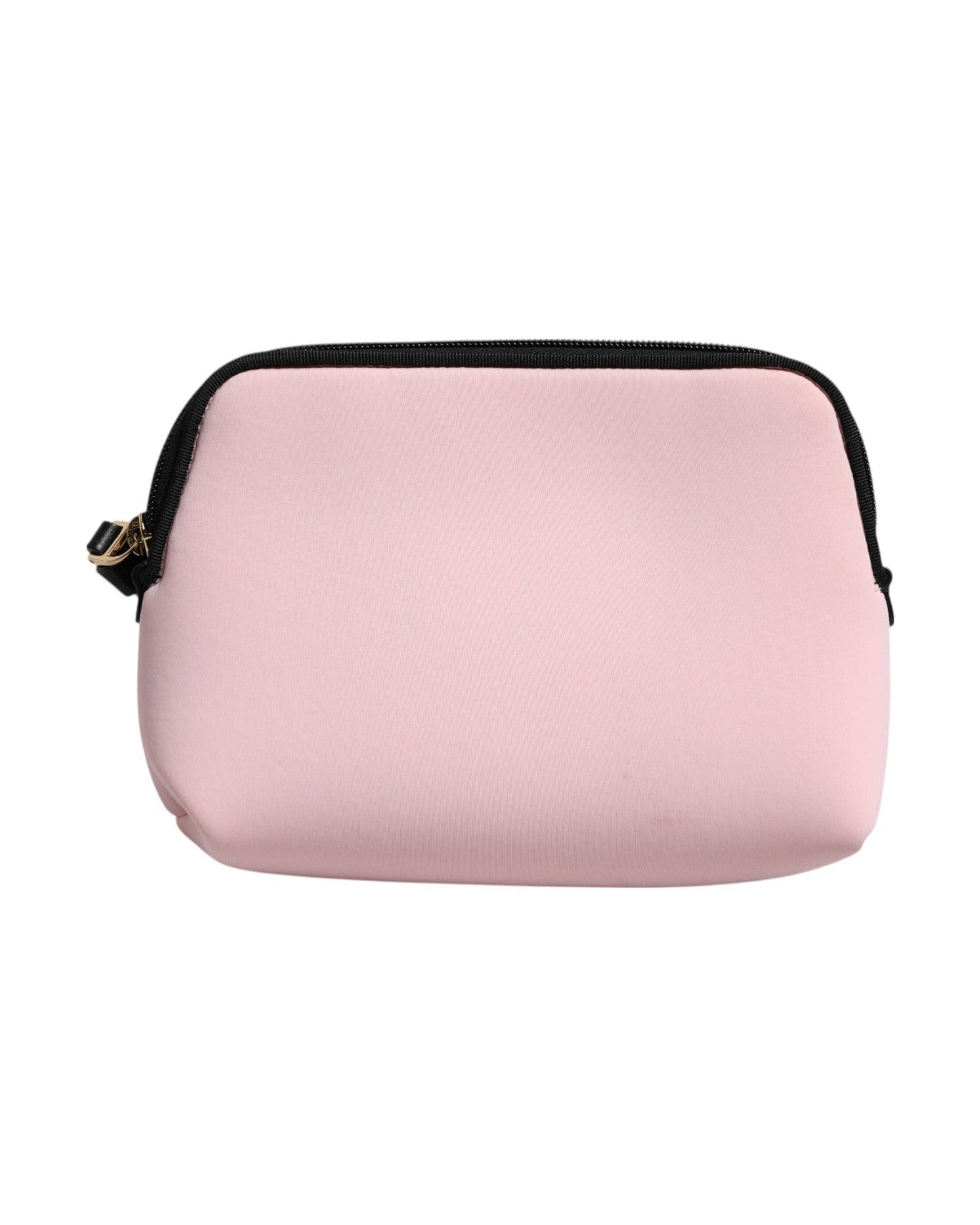 Dolce & Gabbana Pink Nylon Solid Dg Logo Print Clutch Zip Borse Pouch Bag Glam Steals