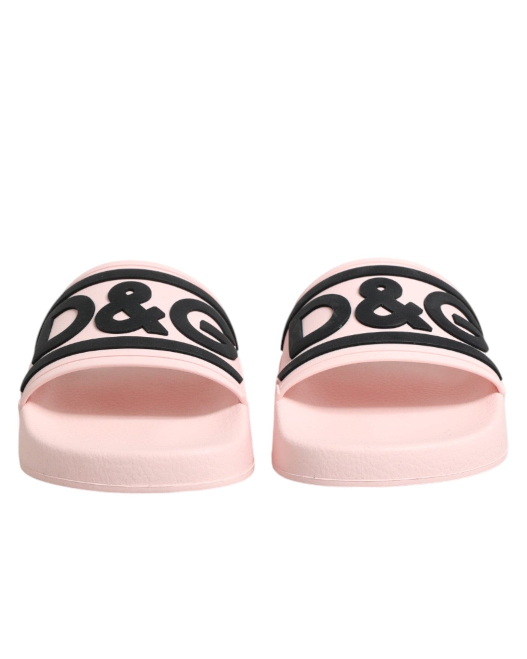 Dolce & Gabbana Pink Rubber Slides Sandals Beachwear Shoes Glam Steals