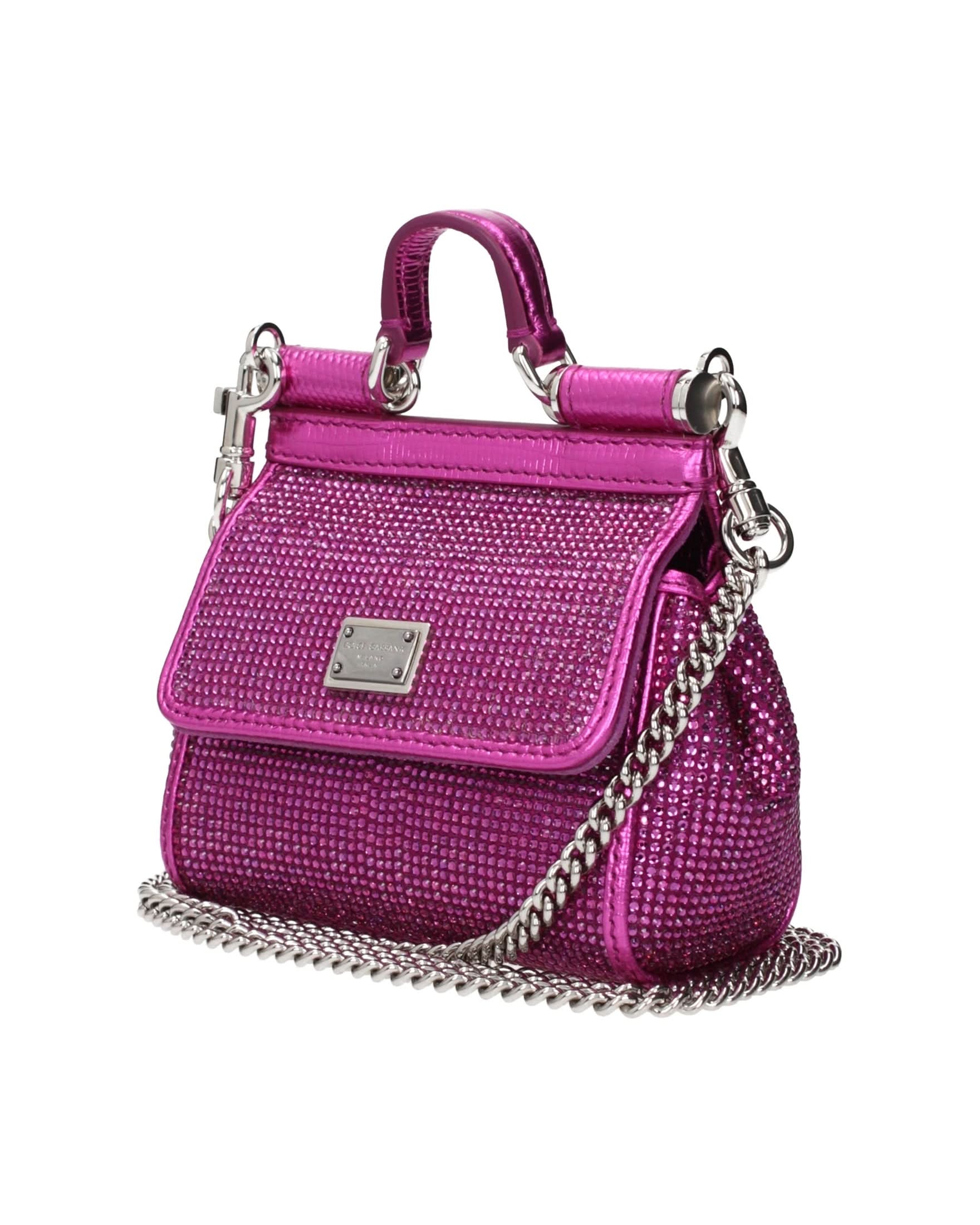 Dolce & Gabbana Pink Satin Handbag Handbags