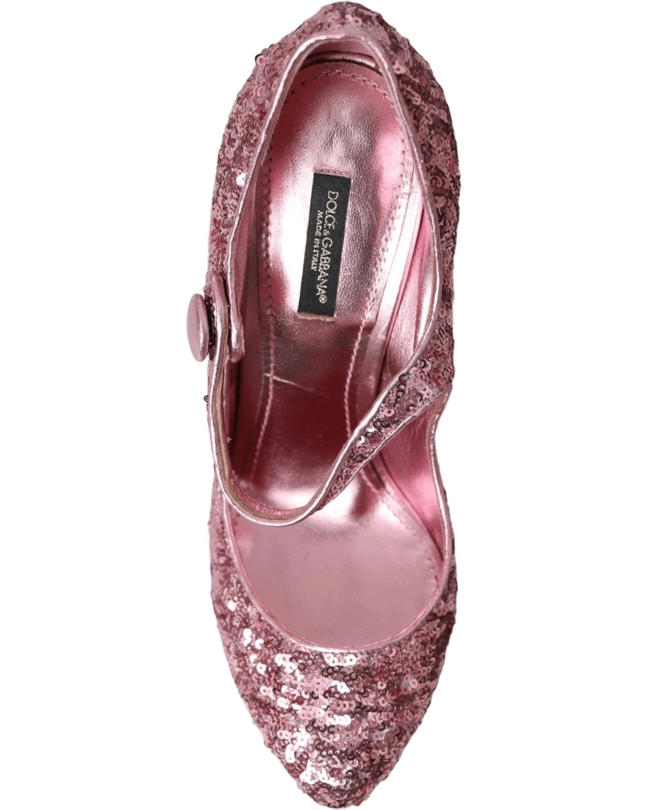 Dolce & Gabbana Pink Sequin Mary Jane Pumps High Heels Shoes Heels