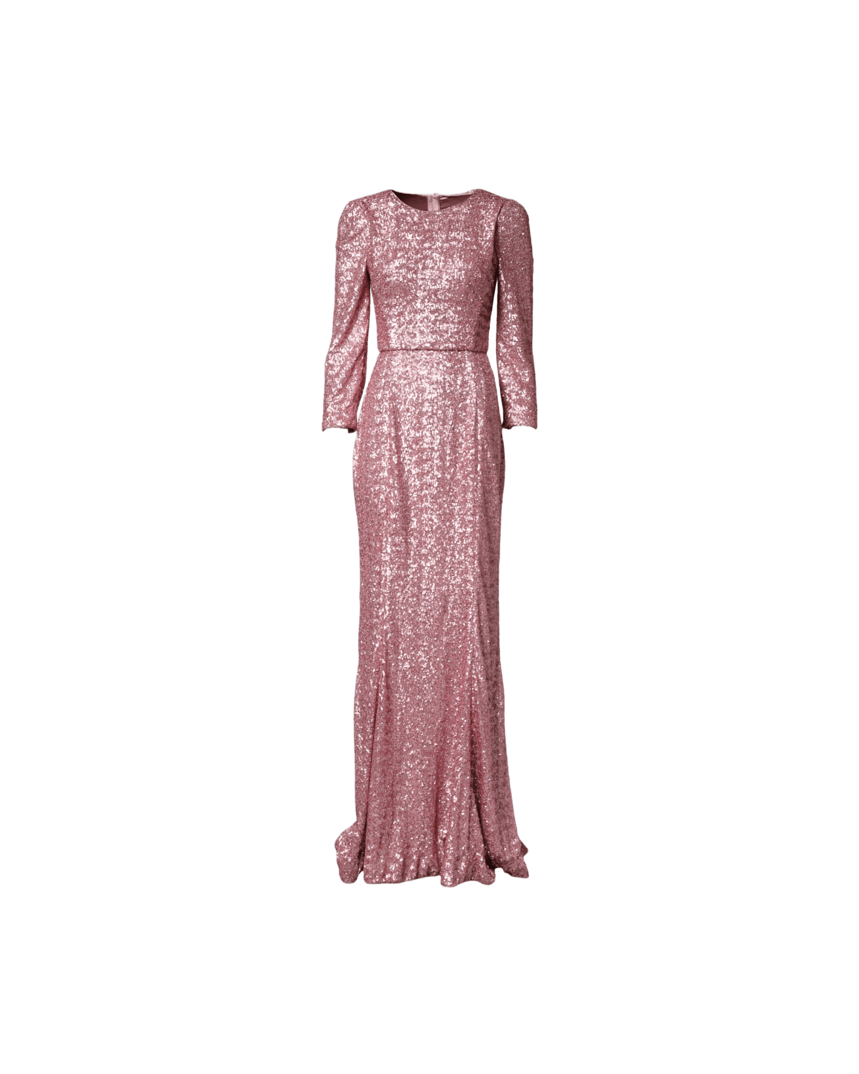 Dolce & Gabbana Pink Sequinned Mermaid Long Gown Dress Dresses