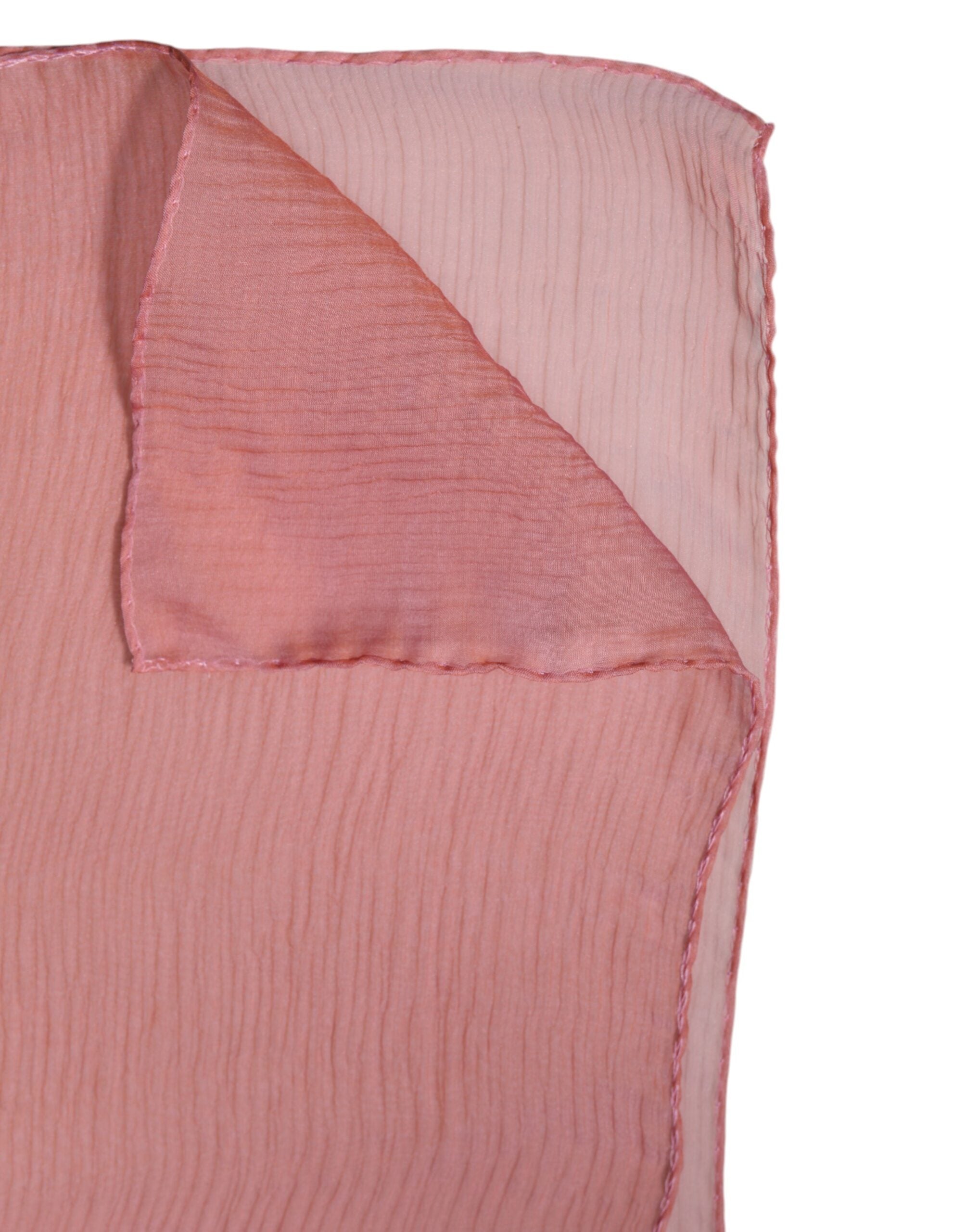 Dolce & Gabbana Pink Silk Rectangle Women Wrap Shawl Scarf Glam Steals