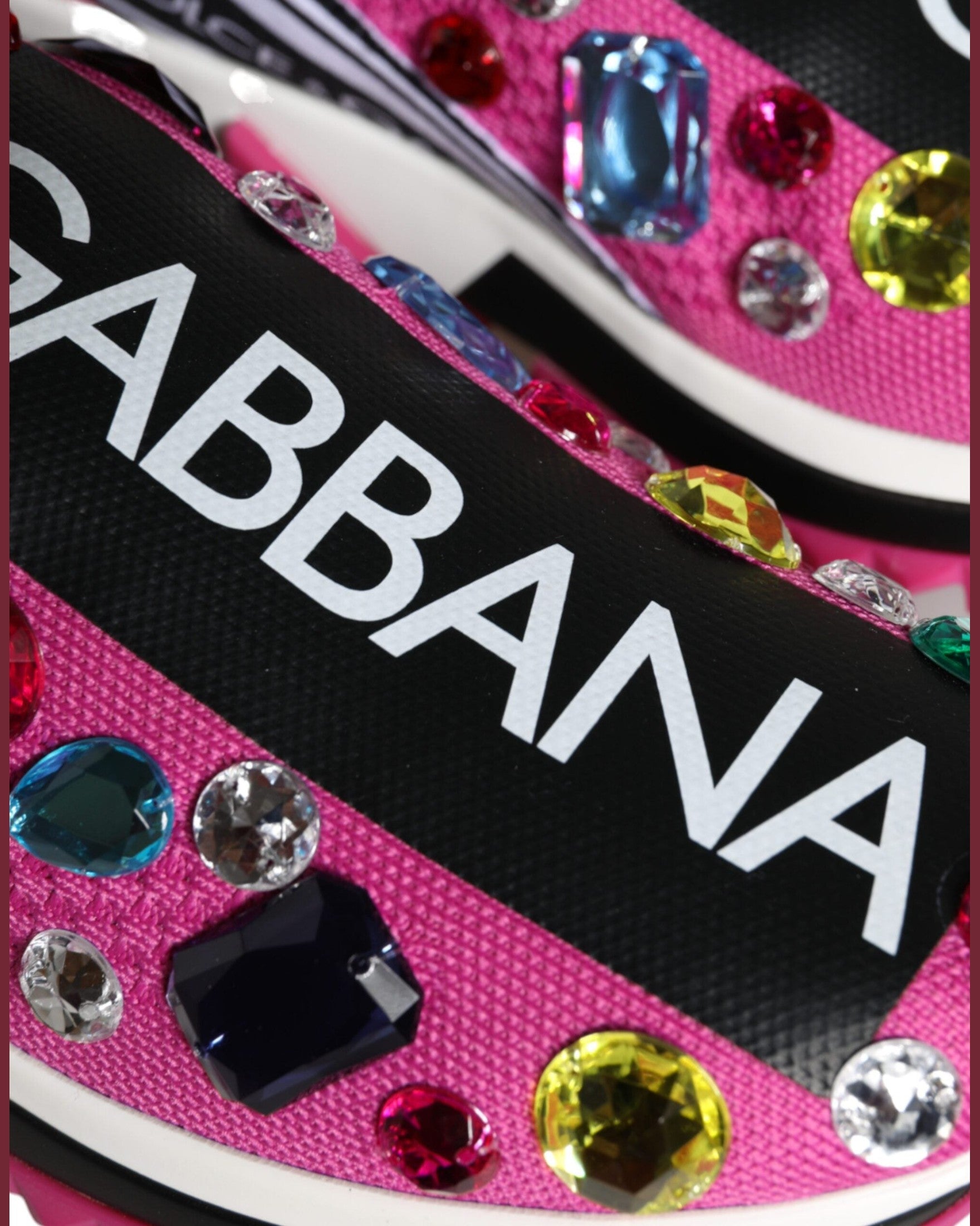 Dolce & Gabbana Pink Sorrento Crystals Low Top Sneakers Shoes Glam Steals