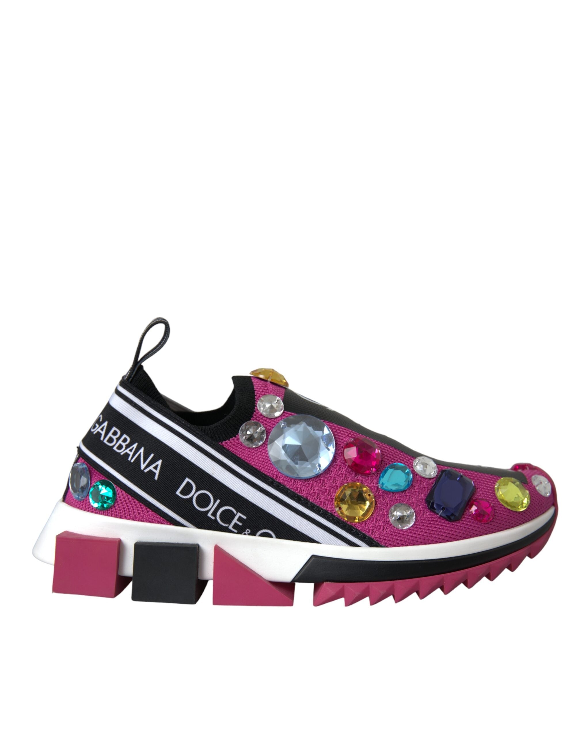 Dolce & Gabbana Pink Sorrento Crystals Sneakers Shoes Glam Steals