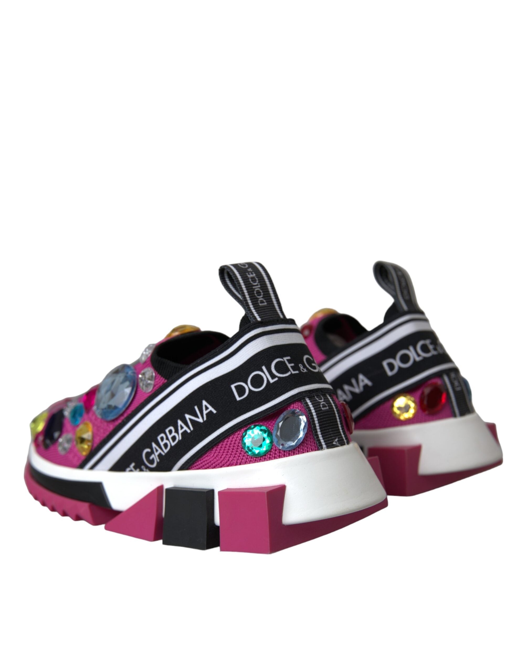 Dolce & Gabbana Pink Sorrento Crystals Sneakers Shoes Glam Steals