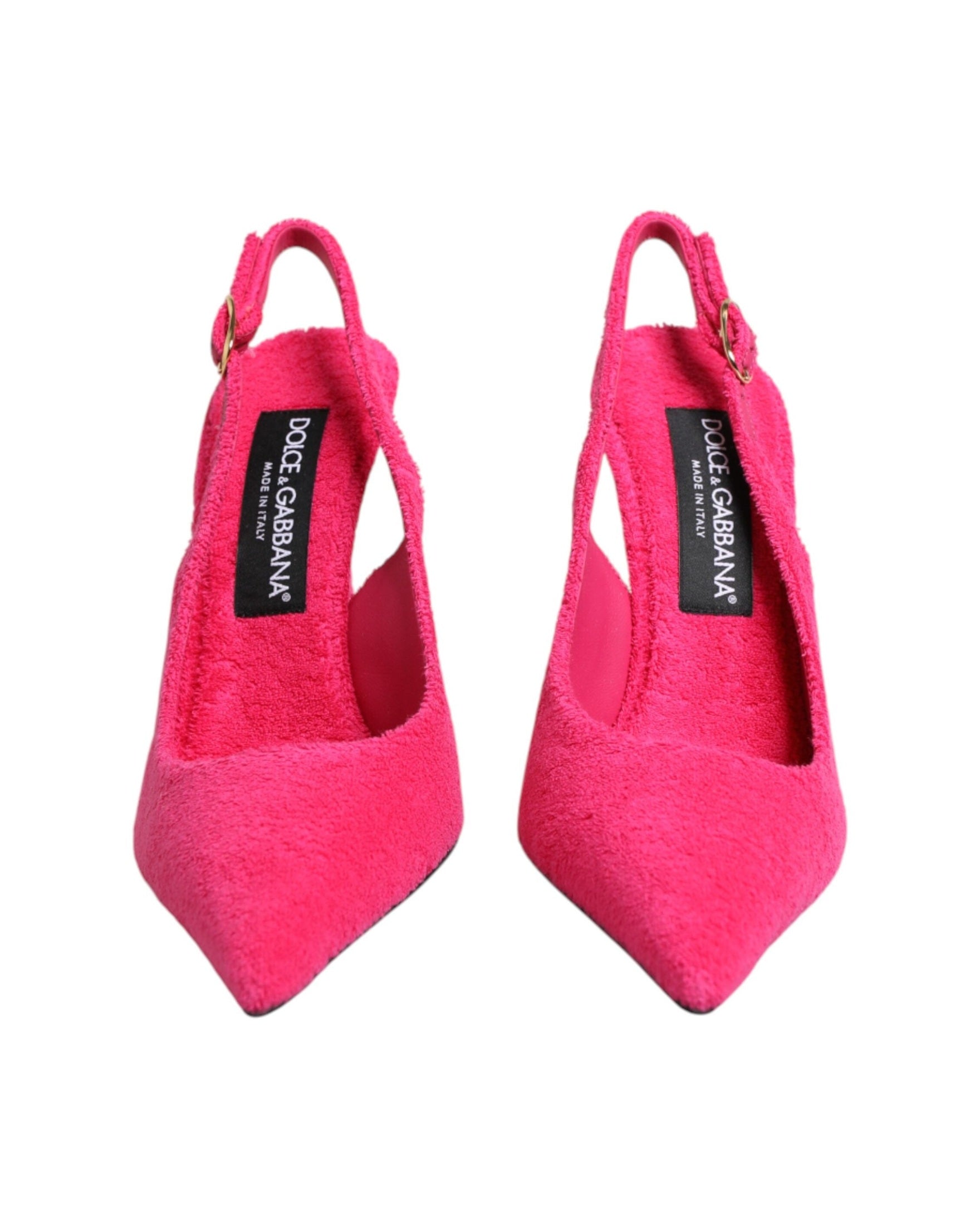 Dolce & Gabbana Pink Suede High Heels Slingback Shoes Glam Steals