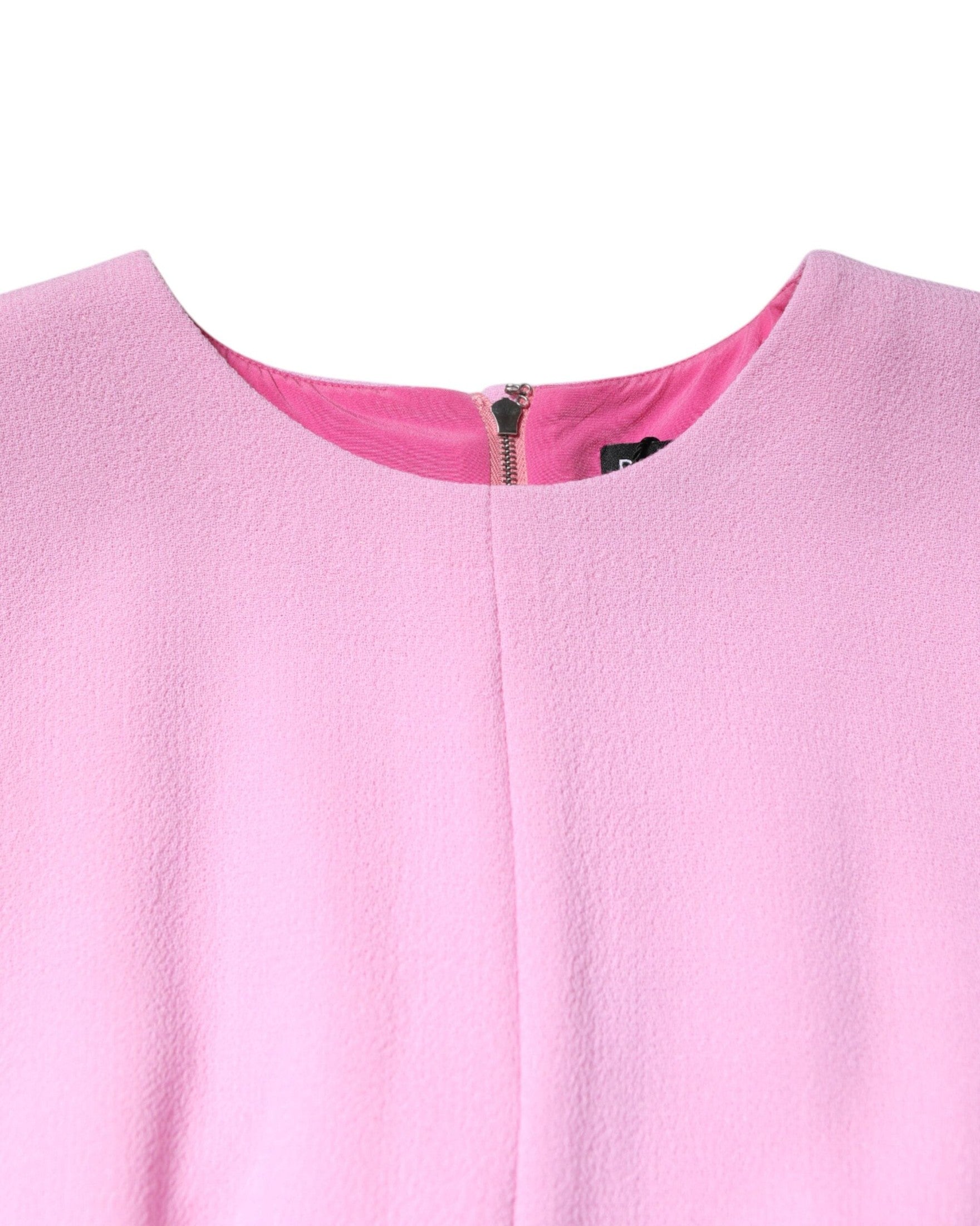 Dolce & Gabbana Pink Wool Sleeveless Sheath Midi Dress Glam Steals