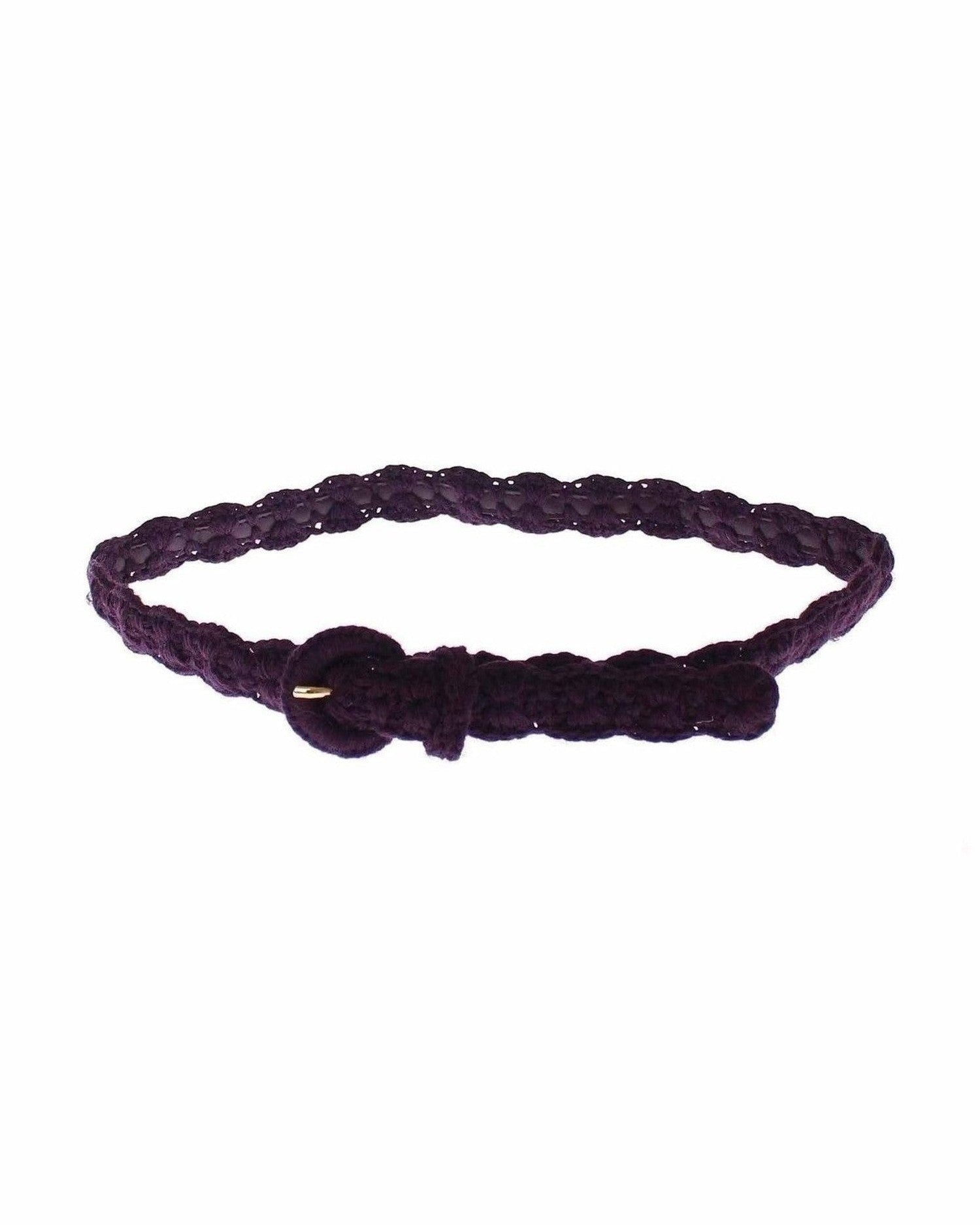 Dolce & Gabbana Purple Cotton Elegant Designer Belt Glam Steals